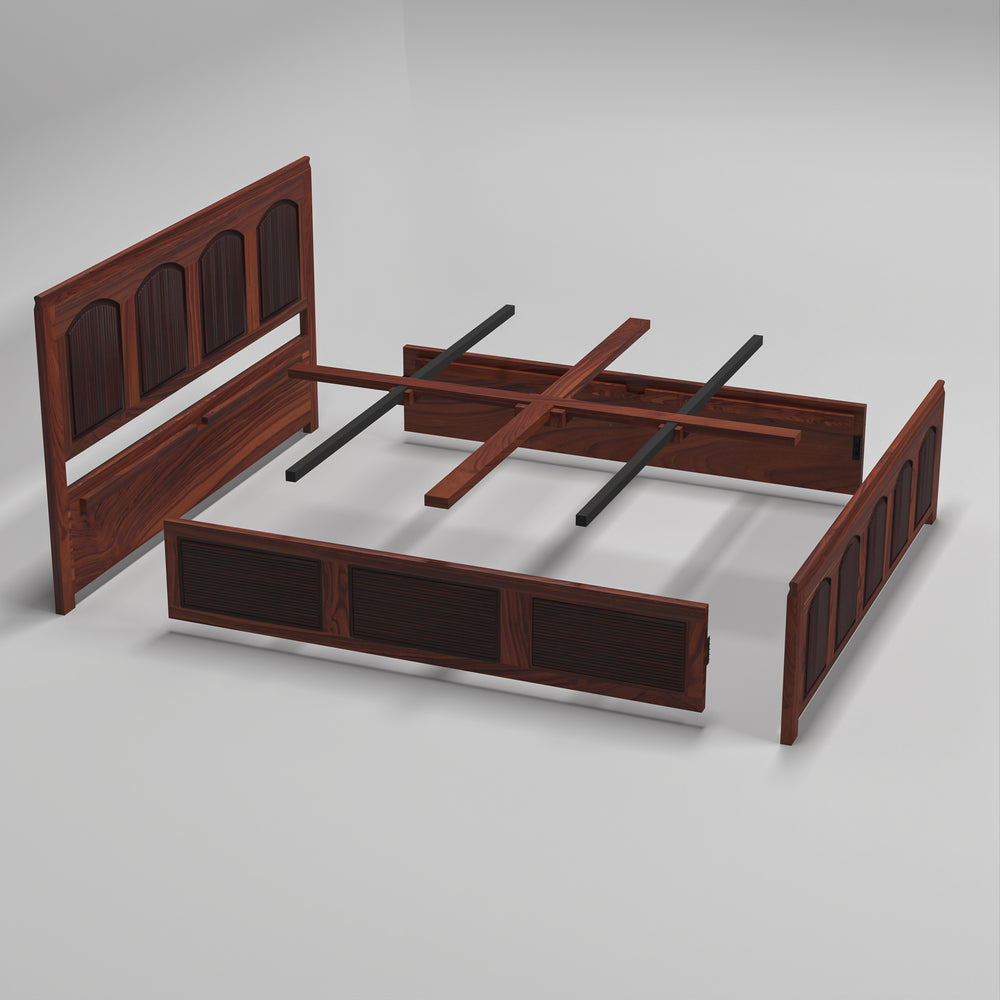 Solid Teak Traditional Bed