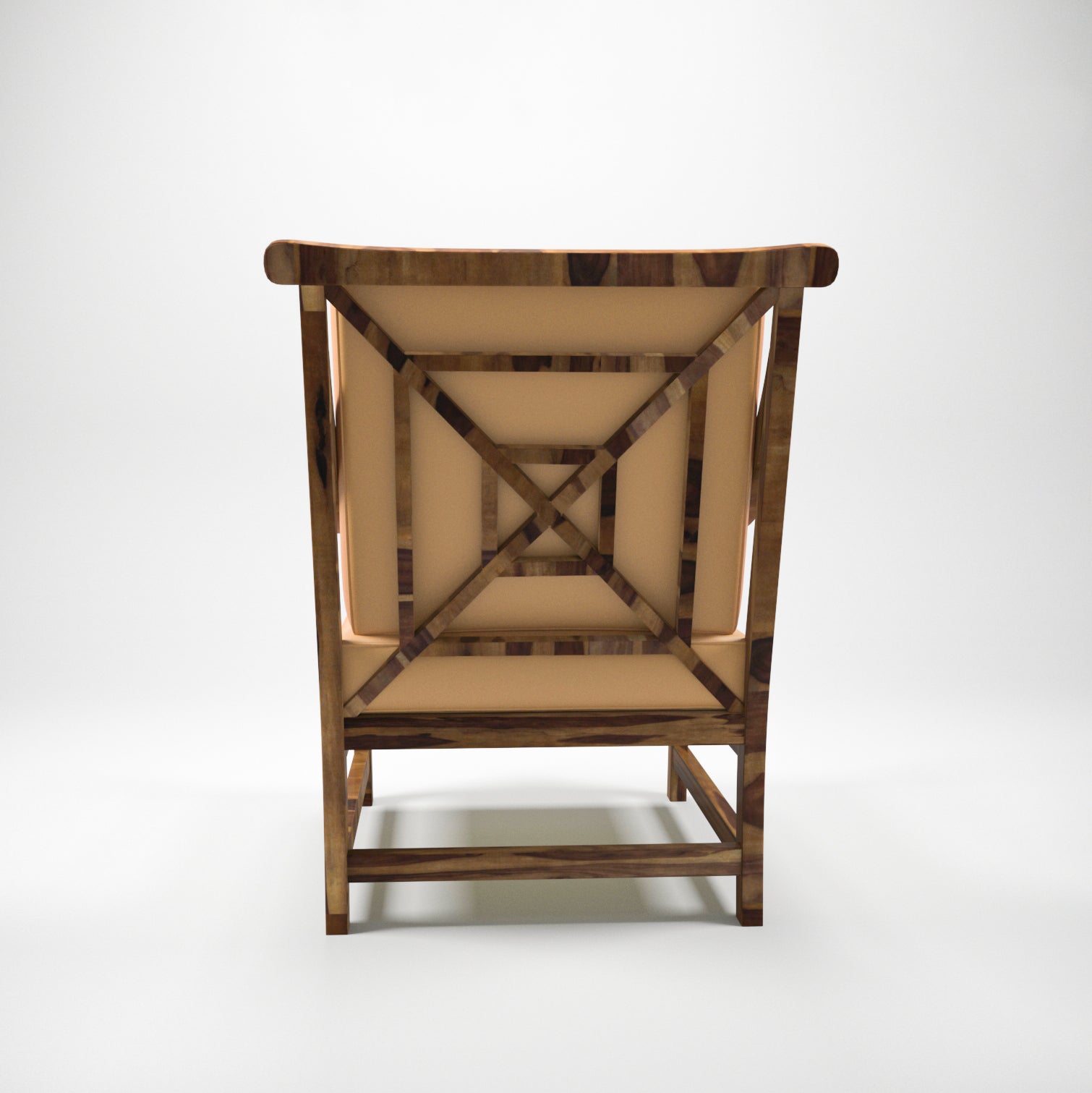Vintage Sheesham Wood Spacious Sofa Style Arm Chair Arm Chair