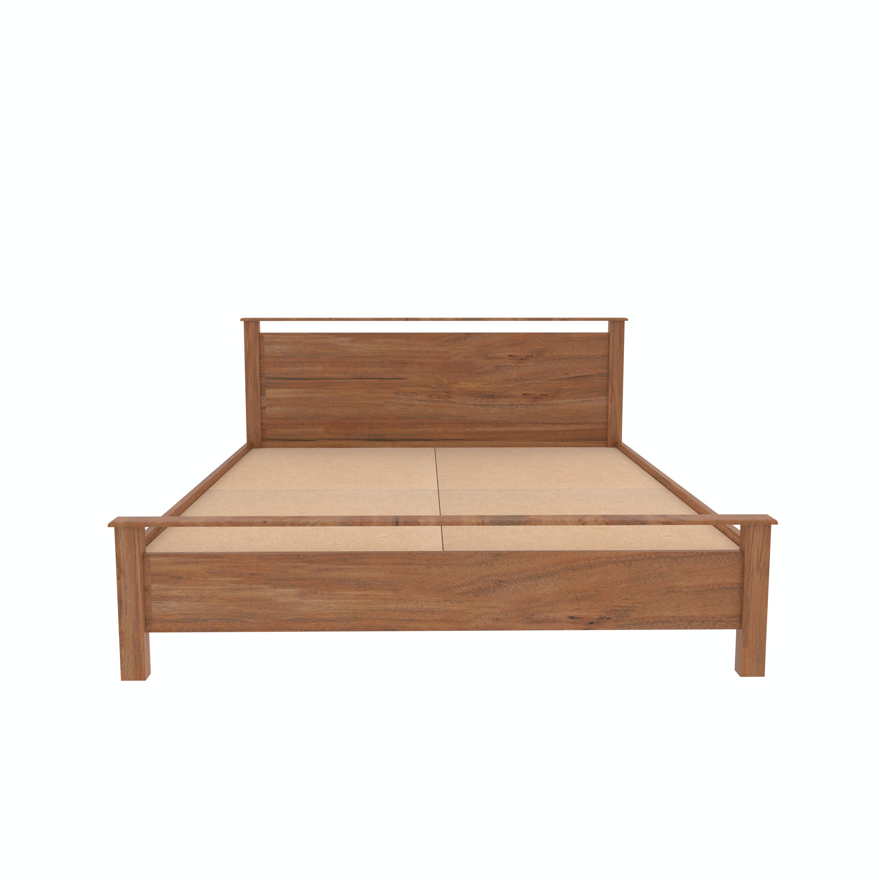 Modern Luxe Bedroom: Geometric Marble Accent & Wooden Platform Bed Bed