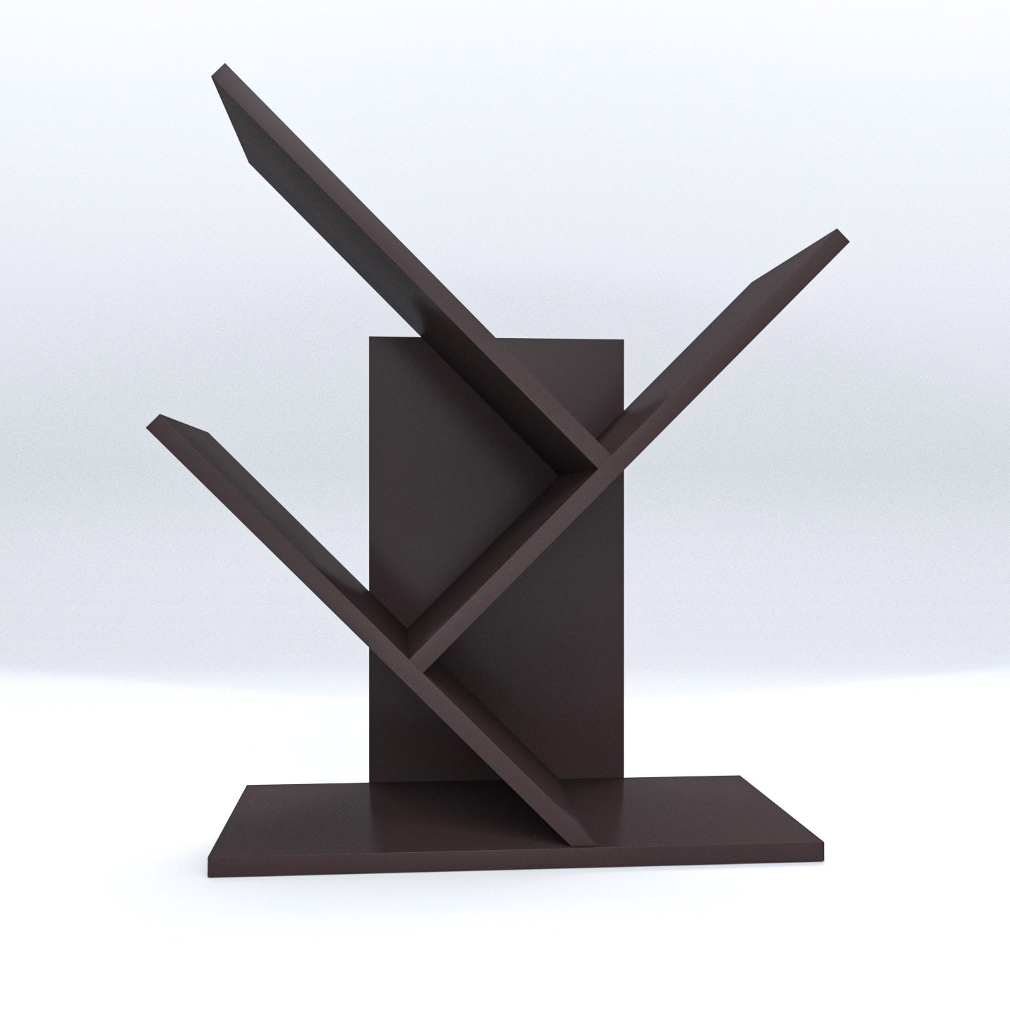 Solid Dark Walnut Polish Book Stand Book Rack
