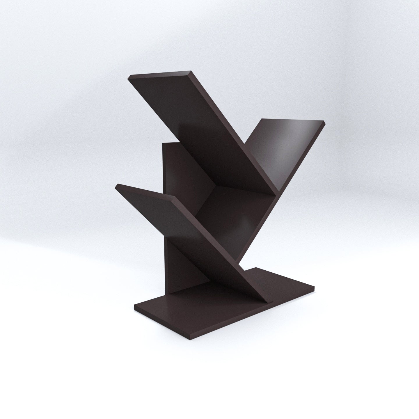 Solid Dark Walnut Polish Book Stand Book Rack