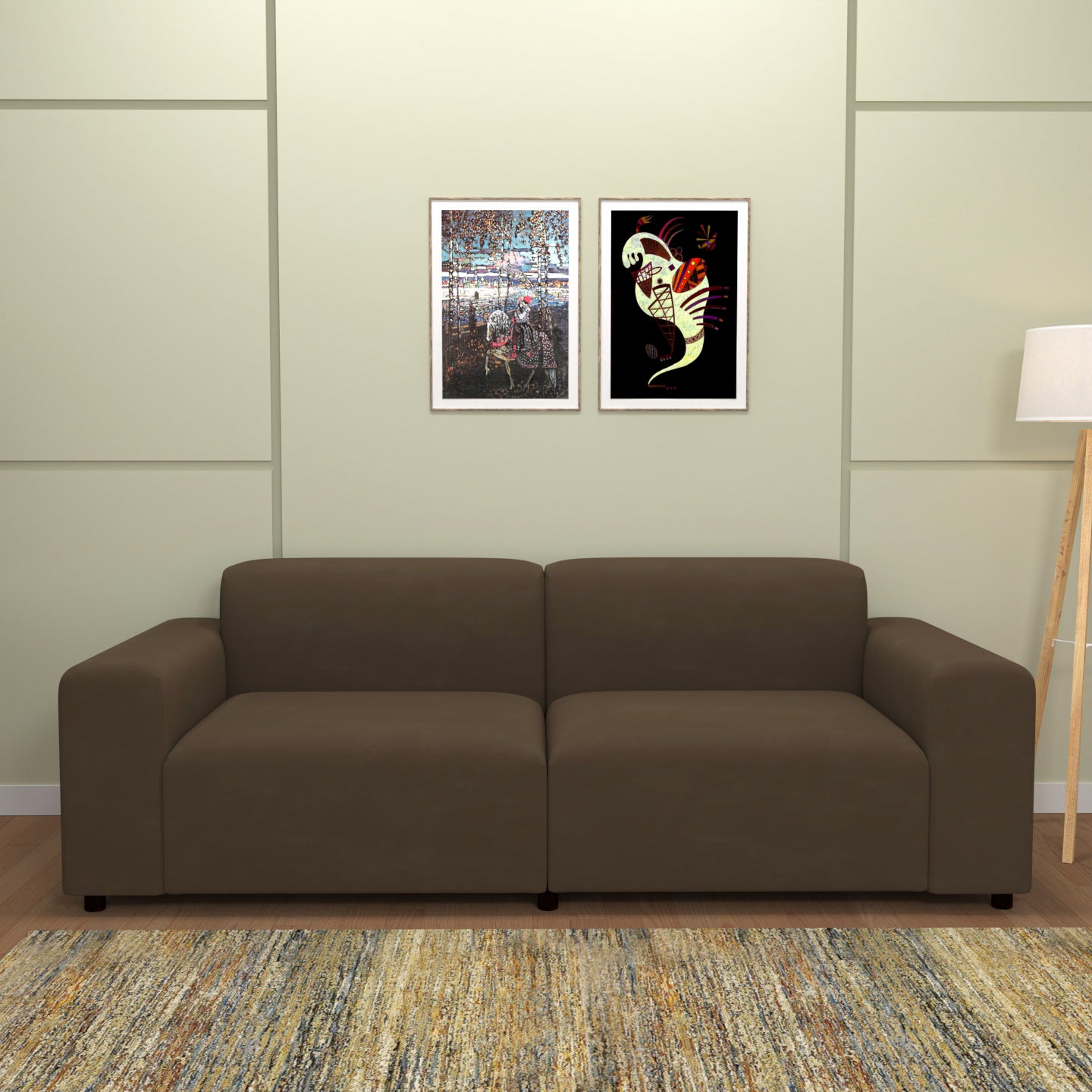 Unique Vintage Style Dark Comfort Sofa for Living Room Sofa