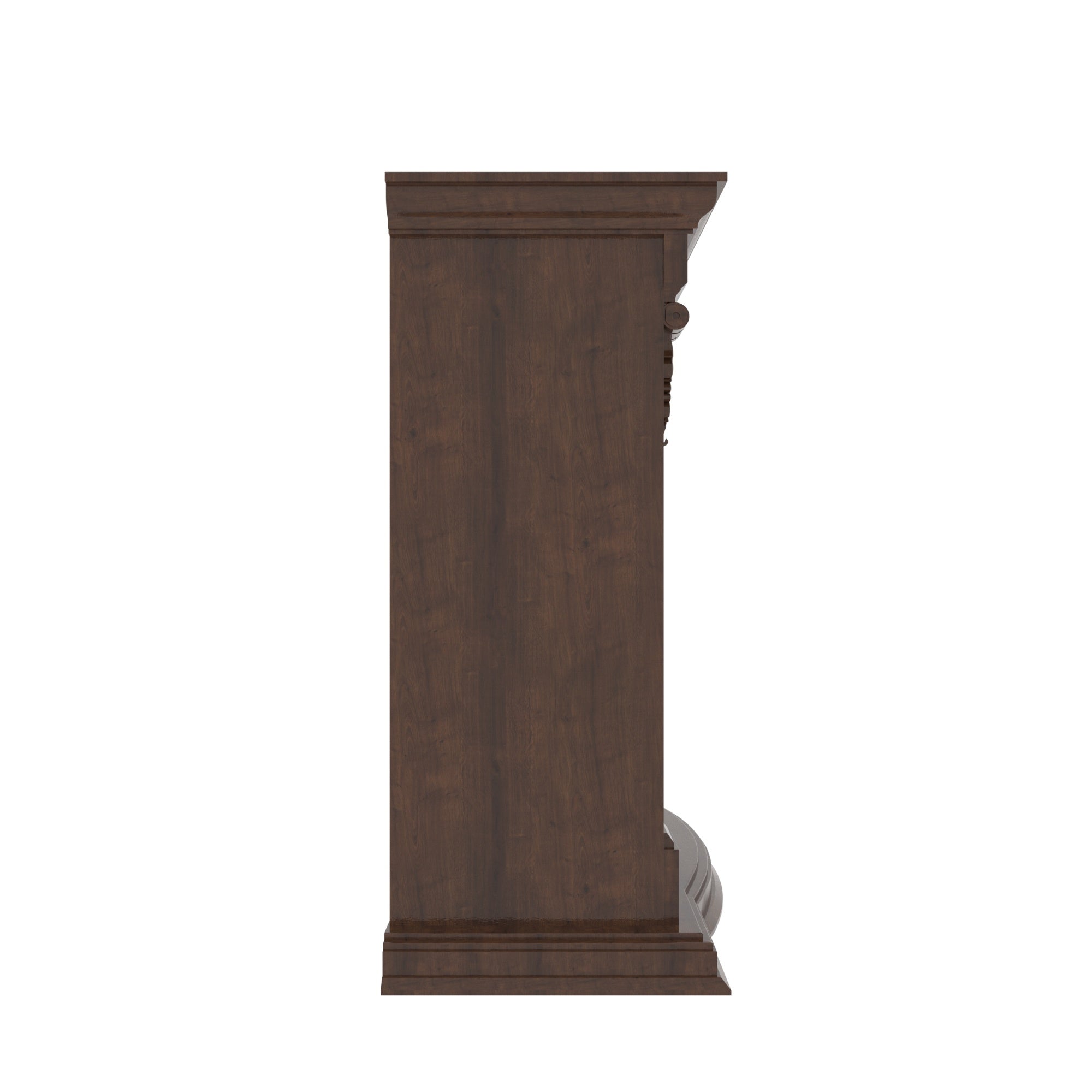Classic Arched Solid Wood Fireplace Mantel Unit with Carved Detailing Fire Mantel