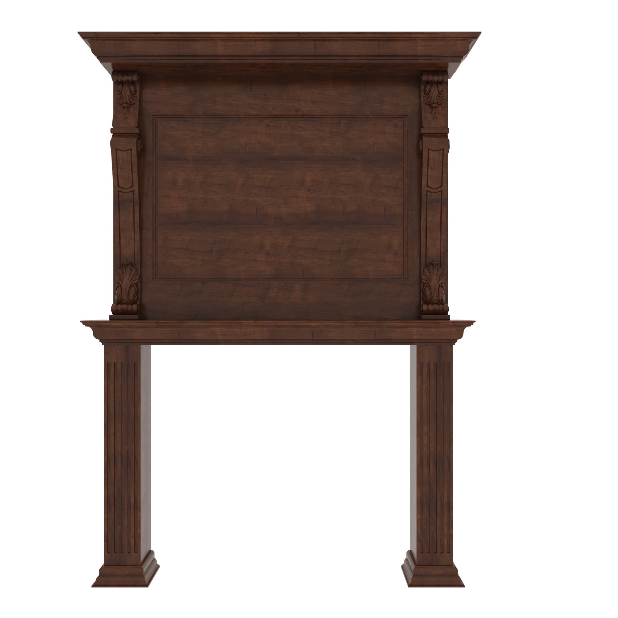 Regal Fireplace TV Wall Unit with Classic Crown Detailing Tv stand