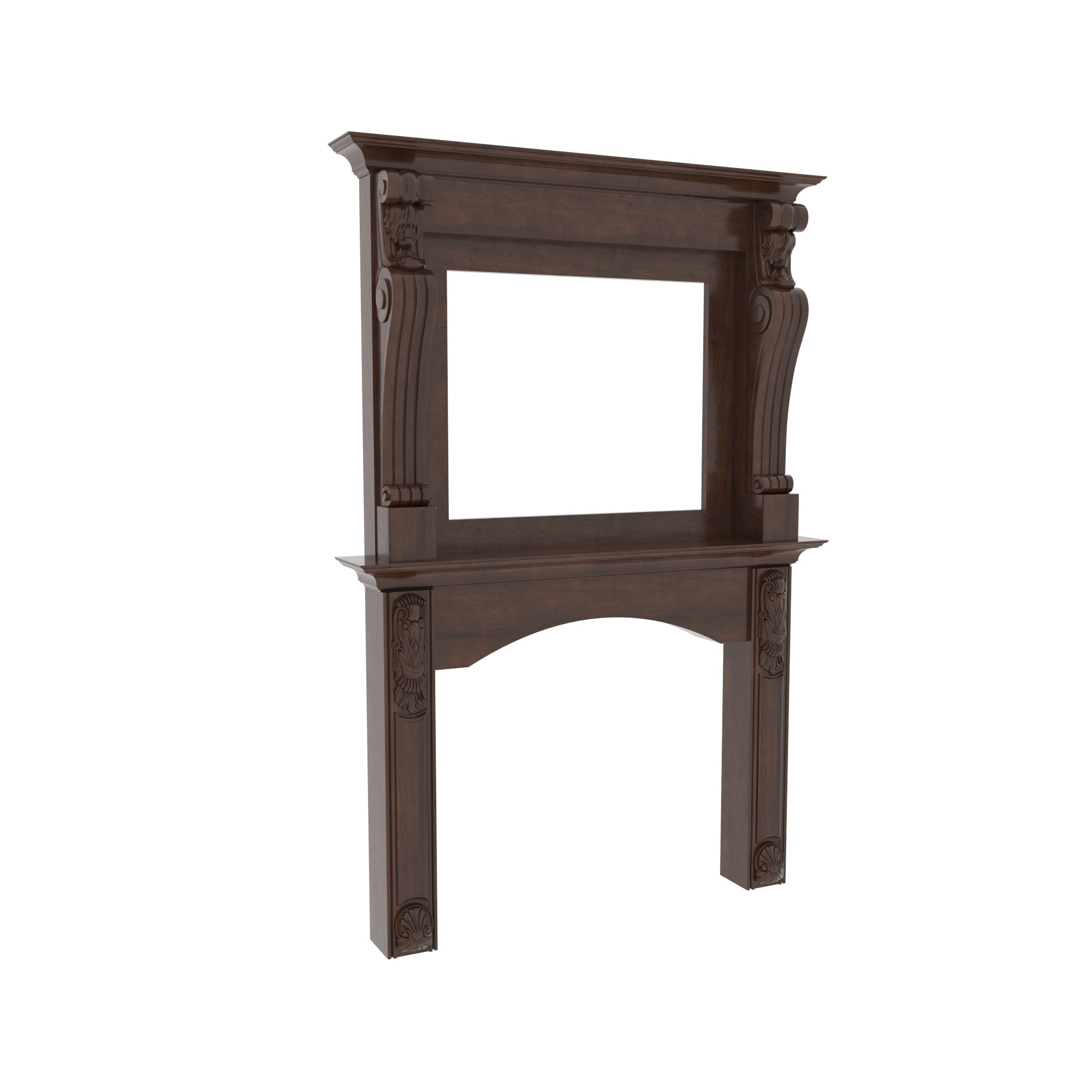 Classic Wooden TV Unit & Fireplace Outer Frame Design Tv stand