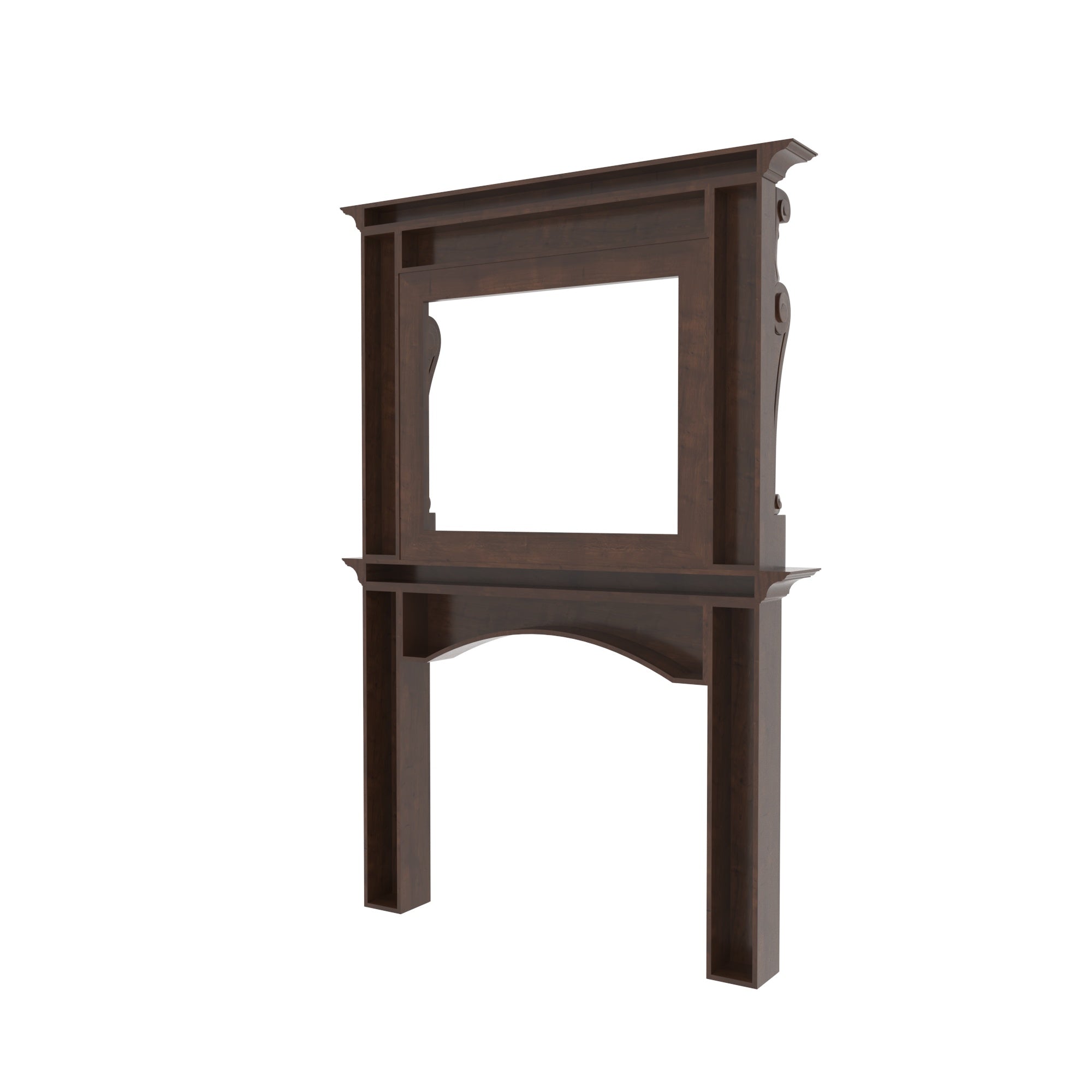 Classic Wooden TV Unit & Fireplace Outer Frame Design Tv stand