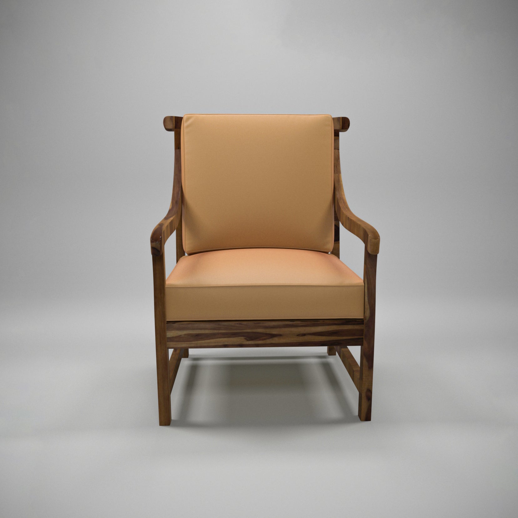 Vintage Sheesham Wood Spacious Sofa Style Arm Chair Arm Chair