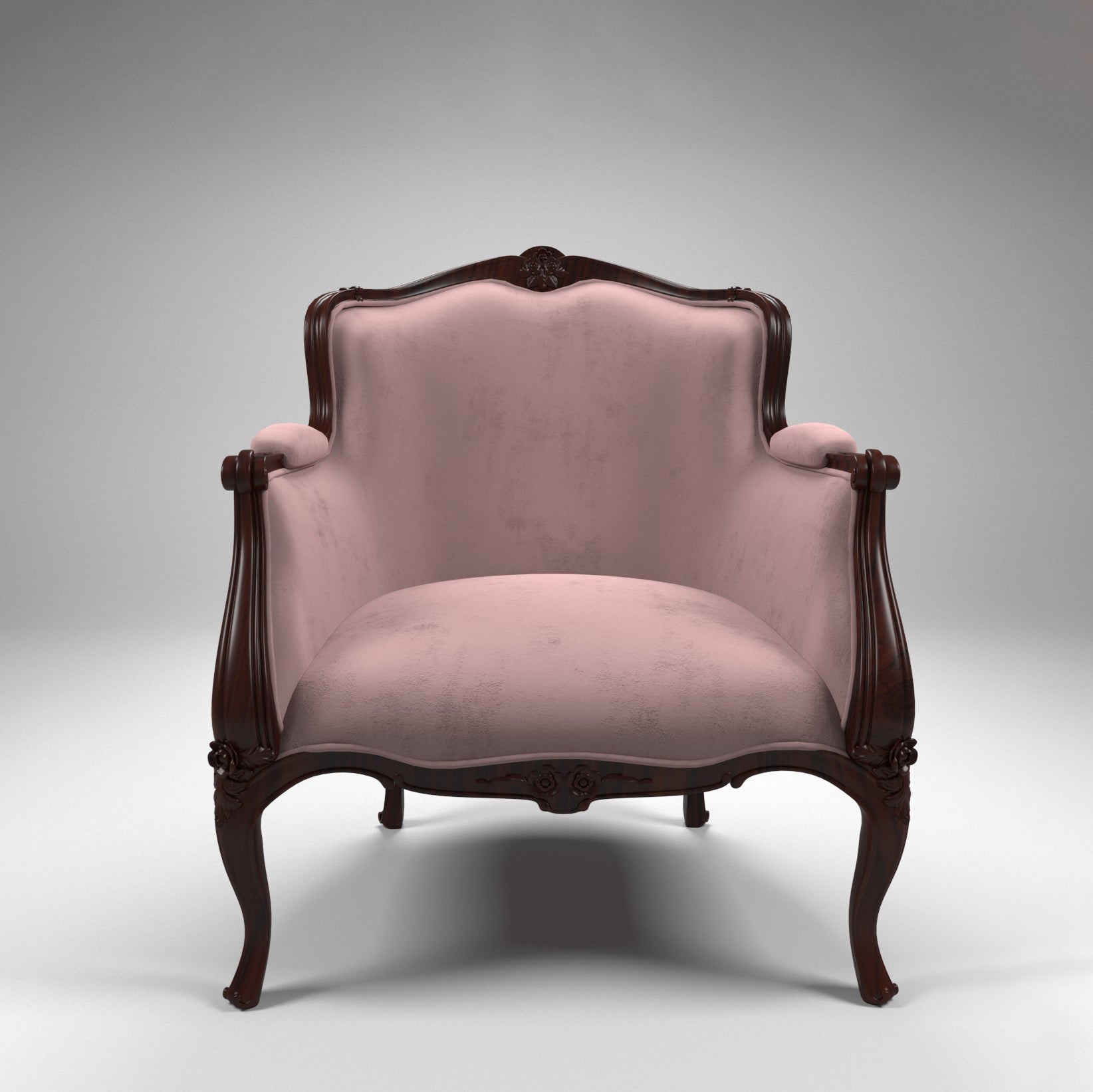 Spacious Intricate Colonial Designed Handmade Arm Chair Arm Chair