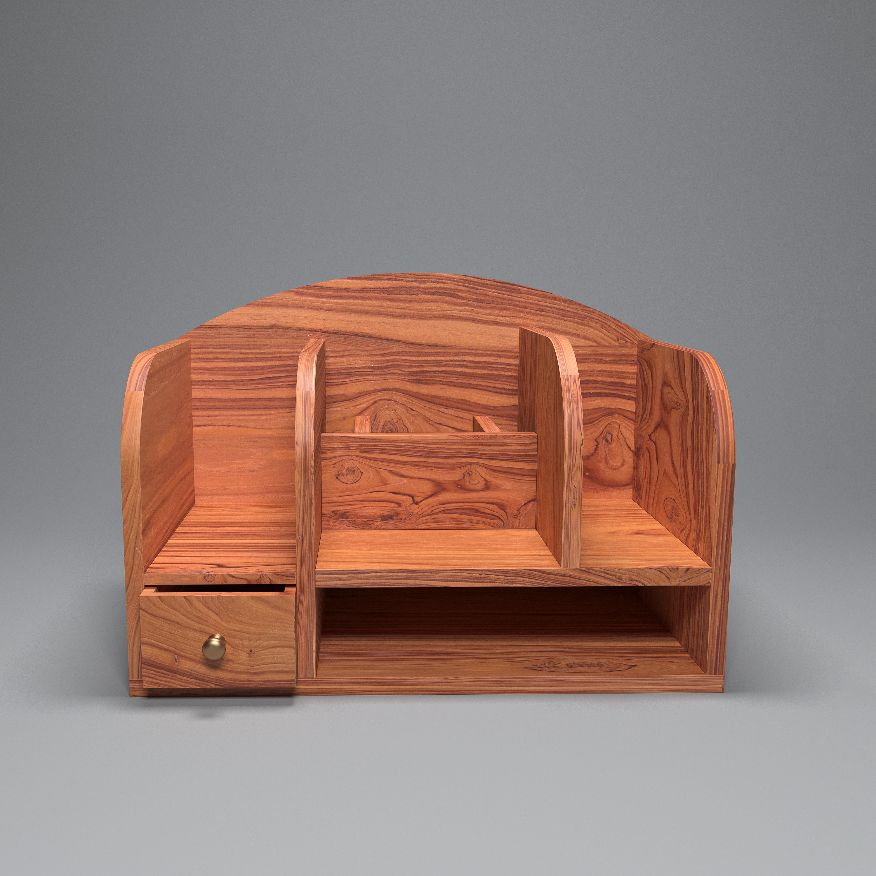 Southern Wooden Arch-shaped Multipurpose Organizer Desk Organizer