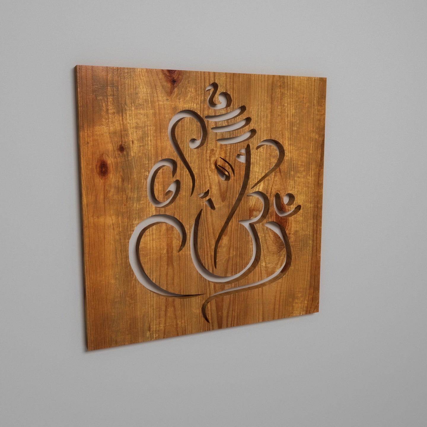 Classic Lord Ganesha Handmade Wooden Wall Decor for Home Wall Decor