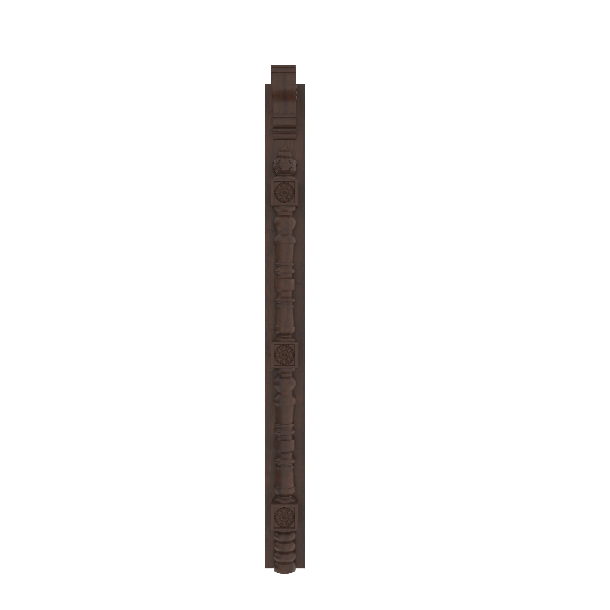 Hand-Turned Decorative Pilaster with Corbel Detail Pillar