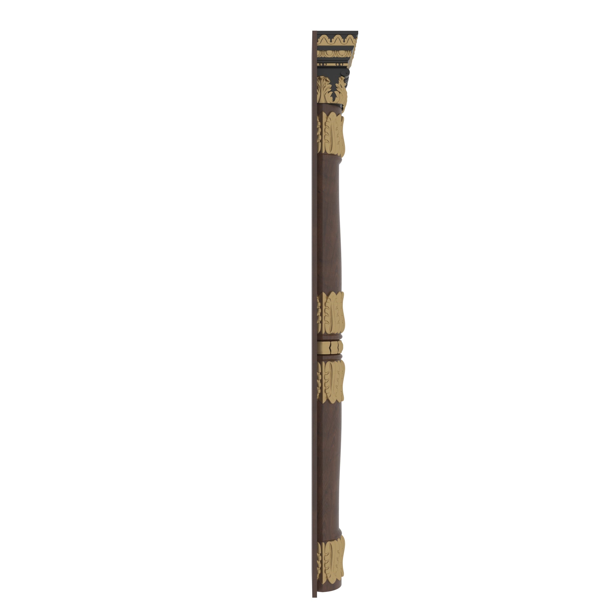Royal Acanthus Decorative Pilaster with Gold Accents Pillar