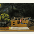 7-compartment Wood Desk Organizer Desk Organizer