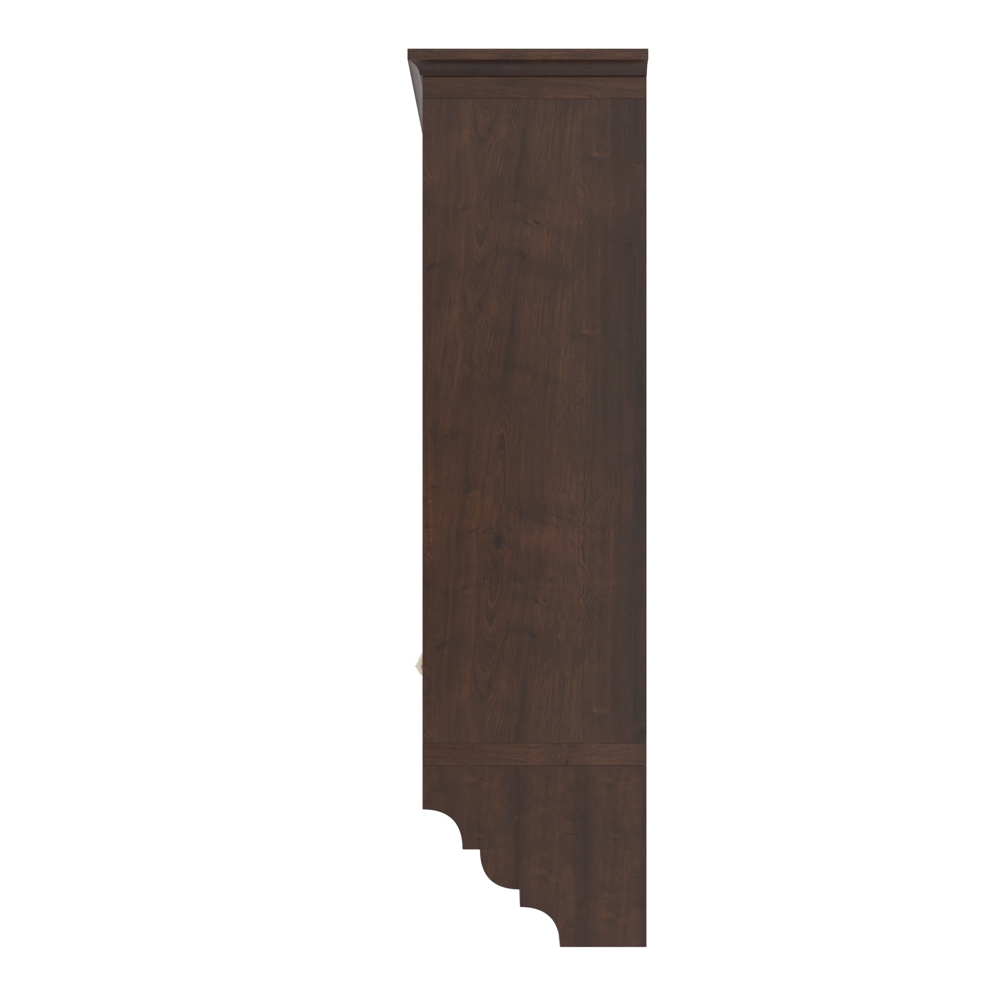 VerdeLuxe Étoile European Heritage Wardrobe Cabinet with Glass Display Panels and Artisan Storage Shelf Wall Cabinet