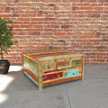 Colorful Reclaimed Wood Coffee Table - Storage Box Table Coffee Table