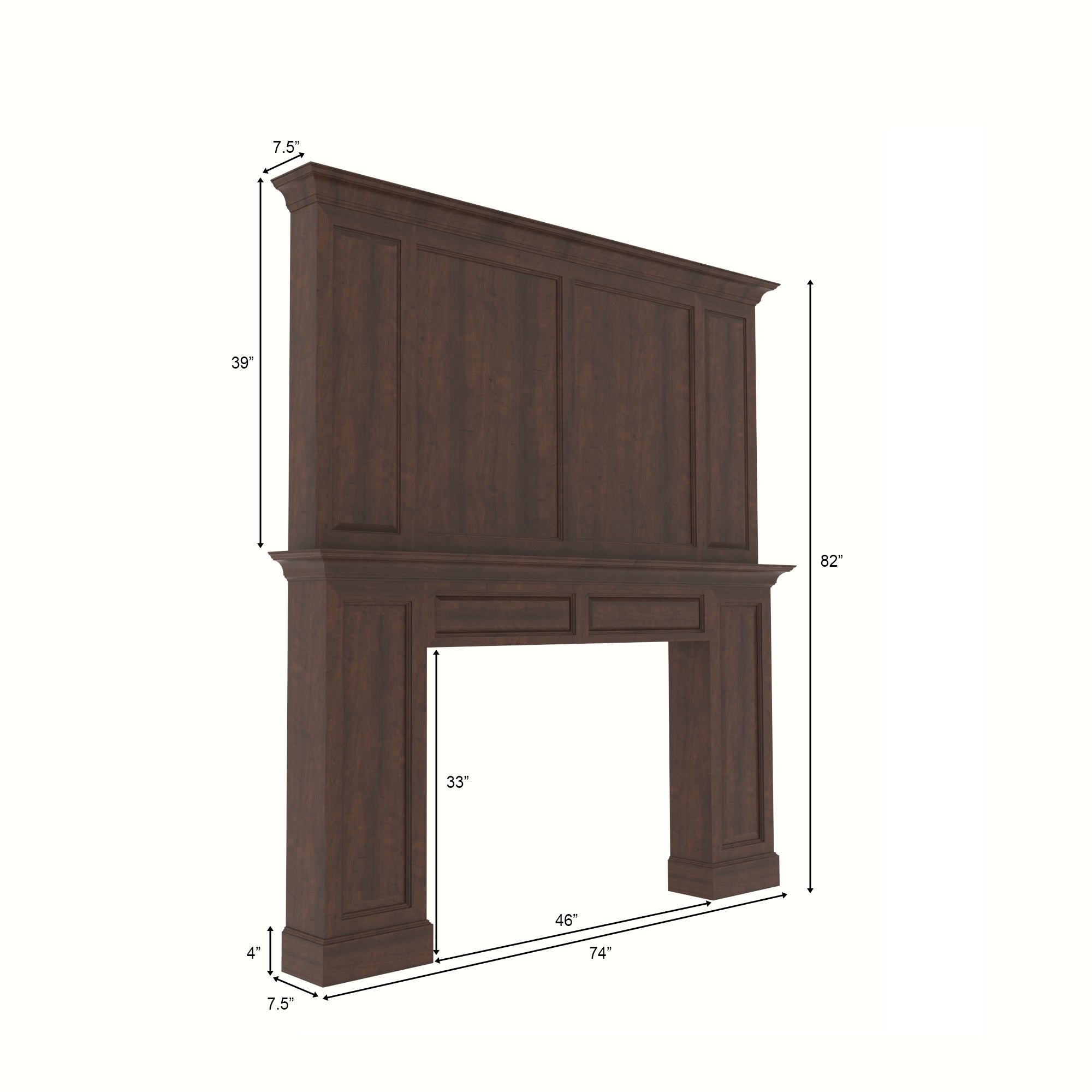 Luxury Paneled Fireplace TV Wall Unit Tv stand
