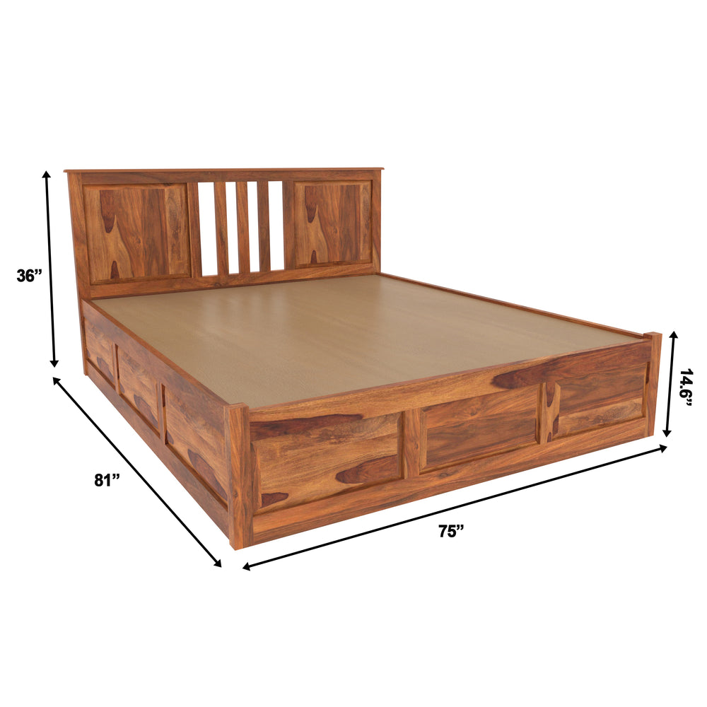 Minimalist Handcrafted Hydraulic Storage Bed