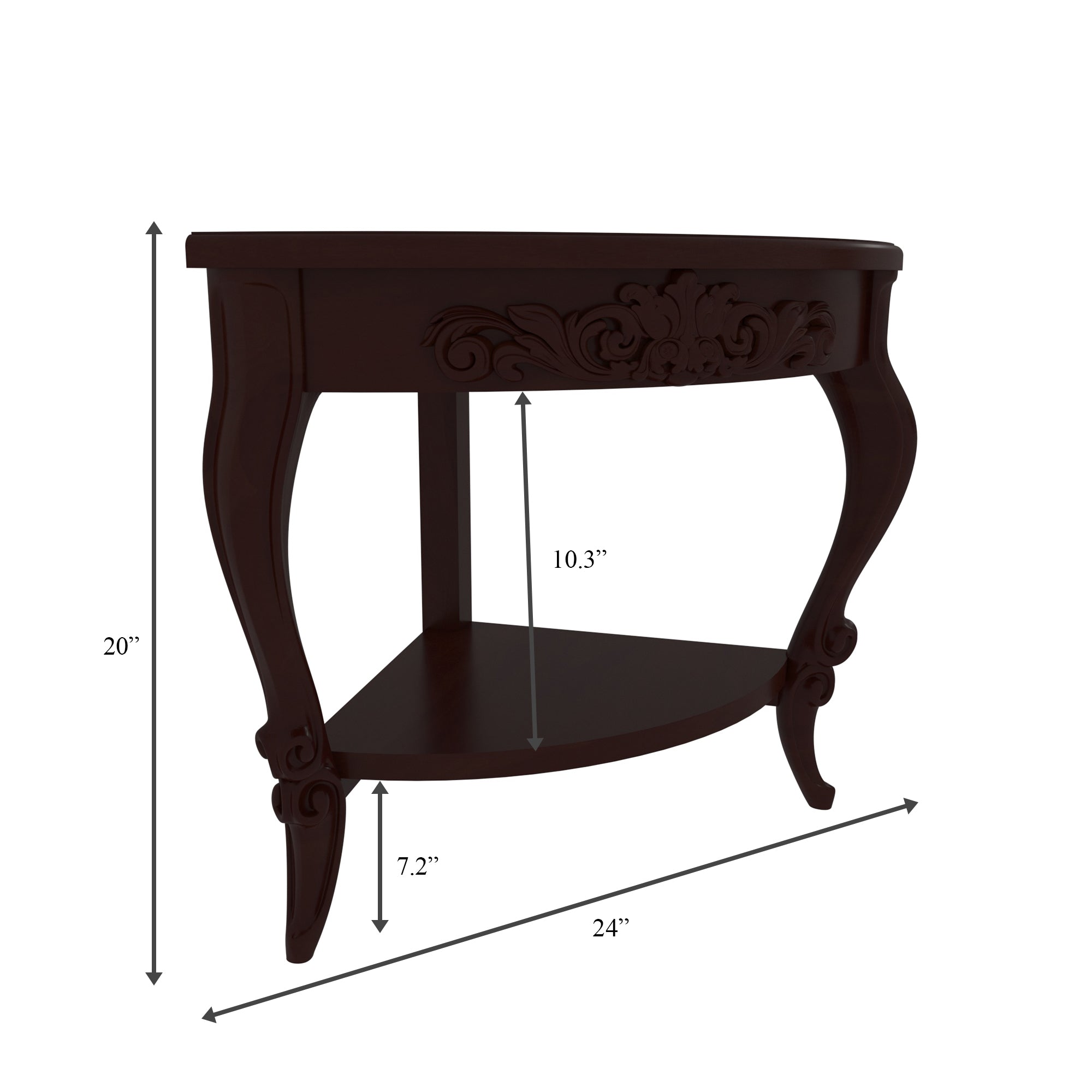 Ornate Side Table - Traditional Indian Accent Piece End Table