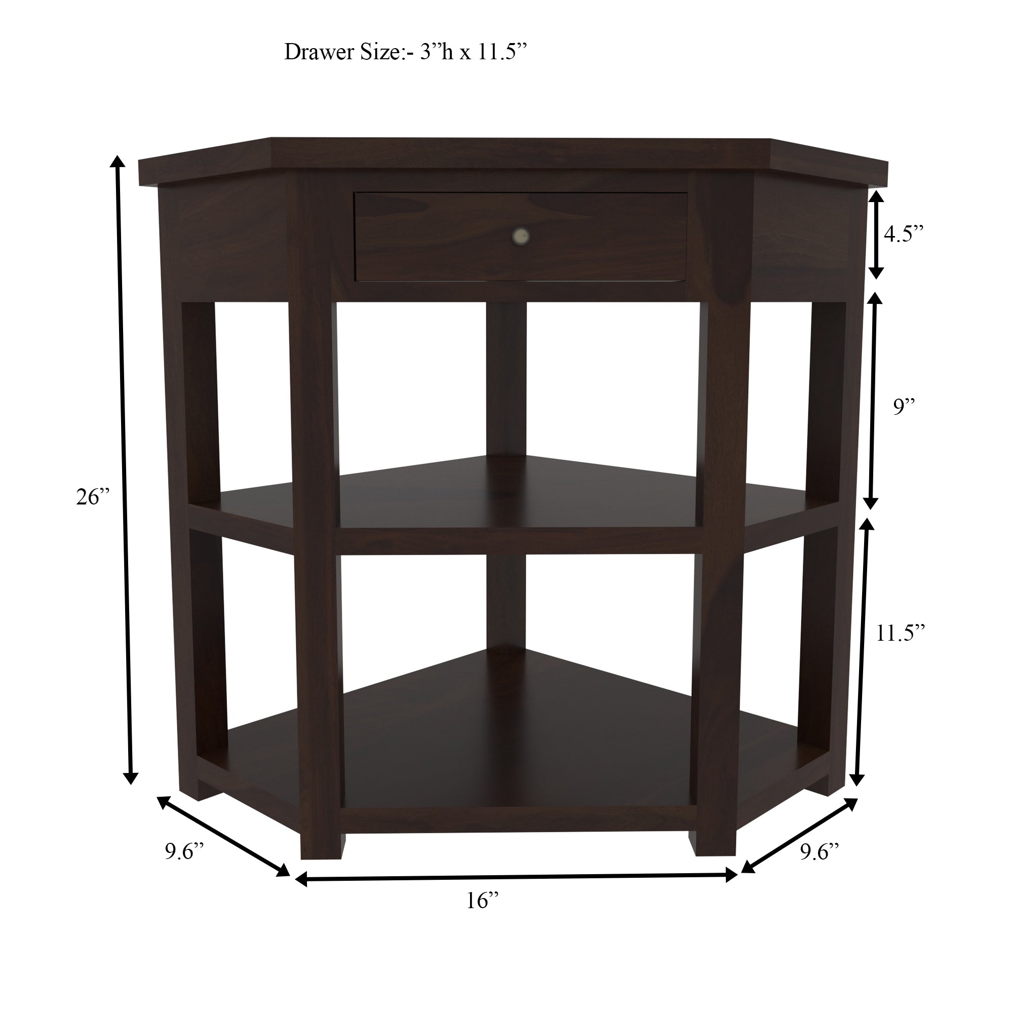 Ornate Corner Storage - Traditional Indian Artistry Rack