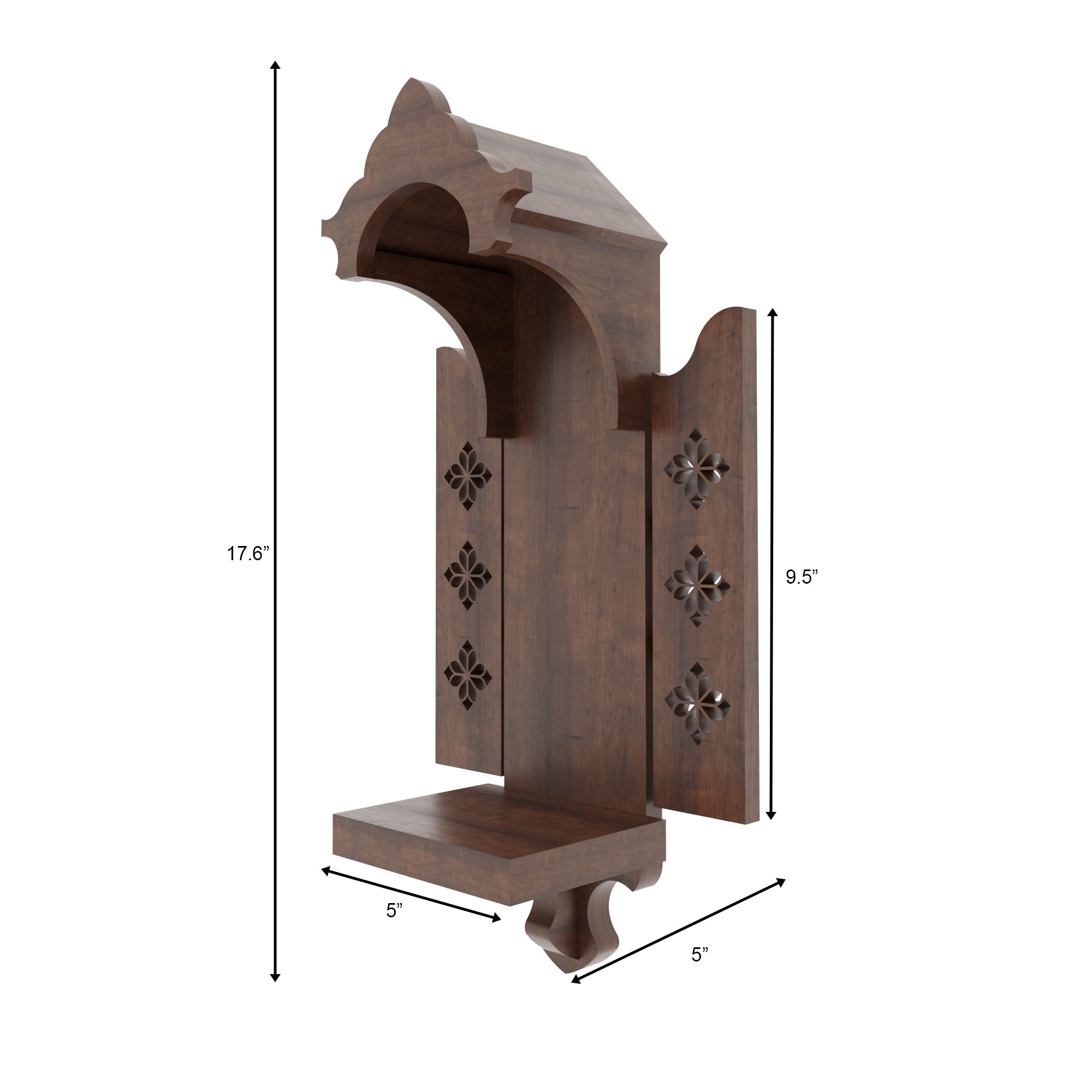 Wall Altar with Decorative Cutwork Panels Altar