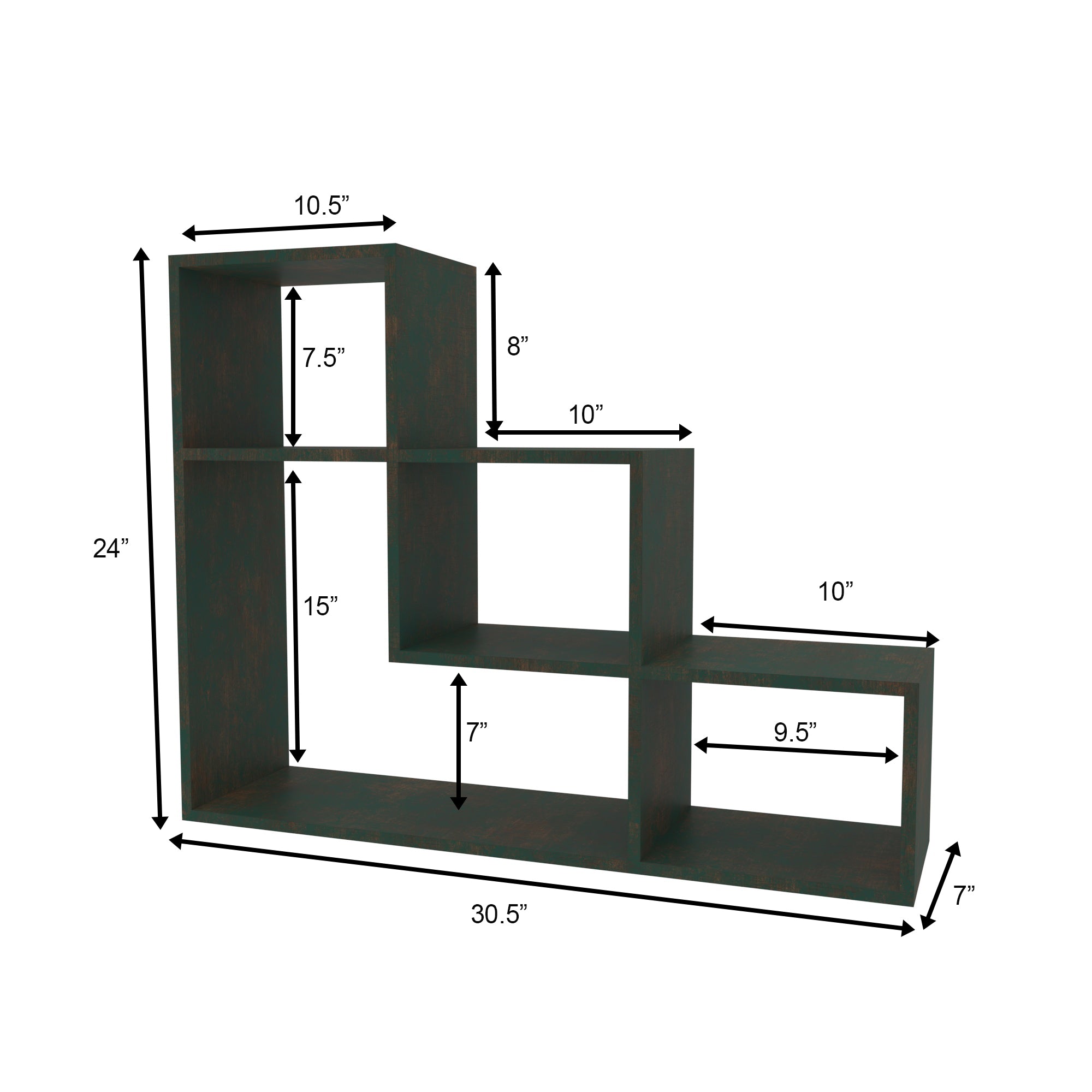 Modular Cube Wall Shelf - Contemporary Geometric Display Unit Wall Rack