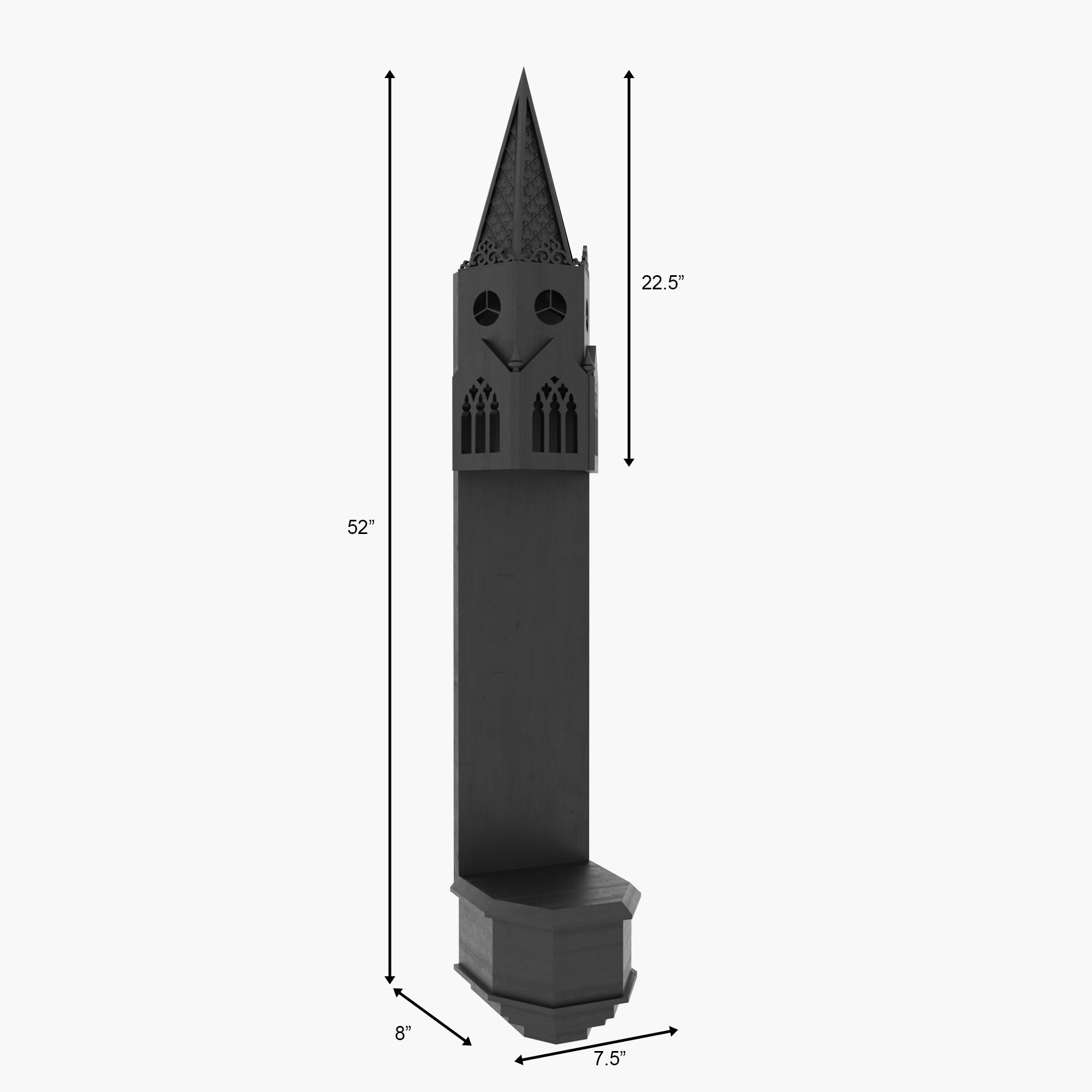 Gothic Wall Altar with Architectural Spire Design Altar