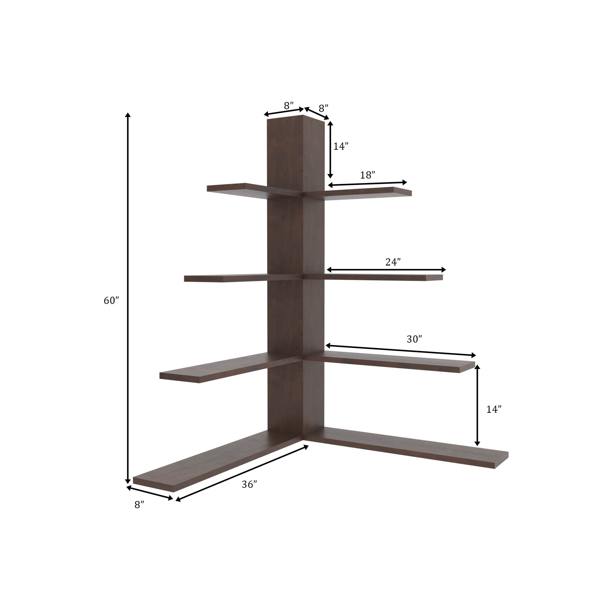 Corner L-Shaped Wall Shelf Wall Rack