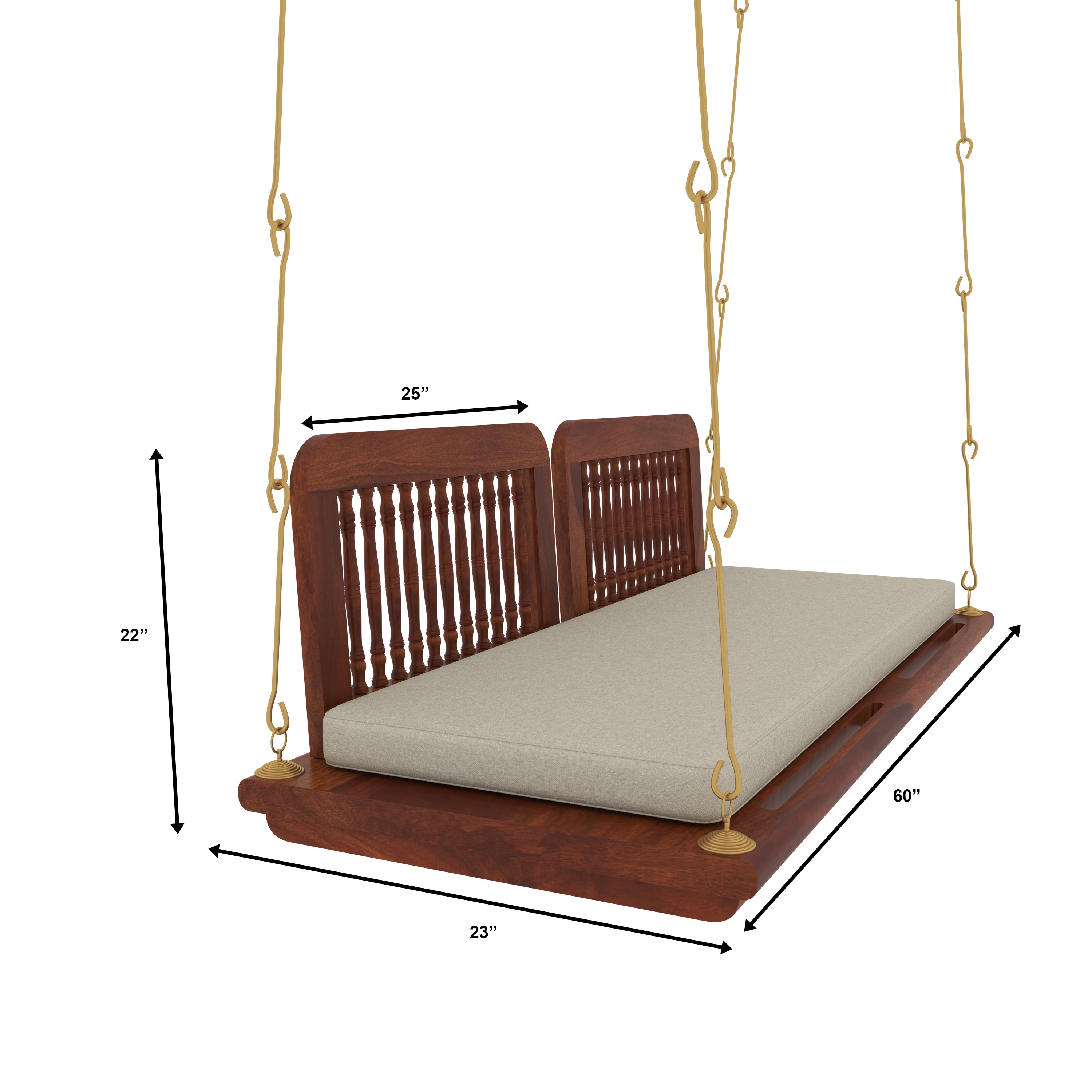 Vintage Denver Natural Polish Swing Swing