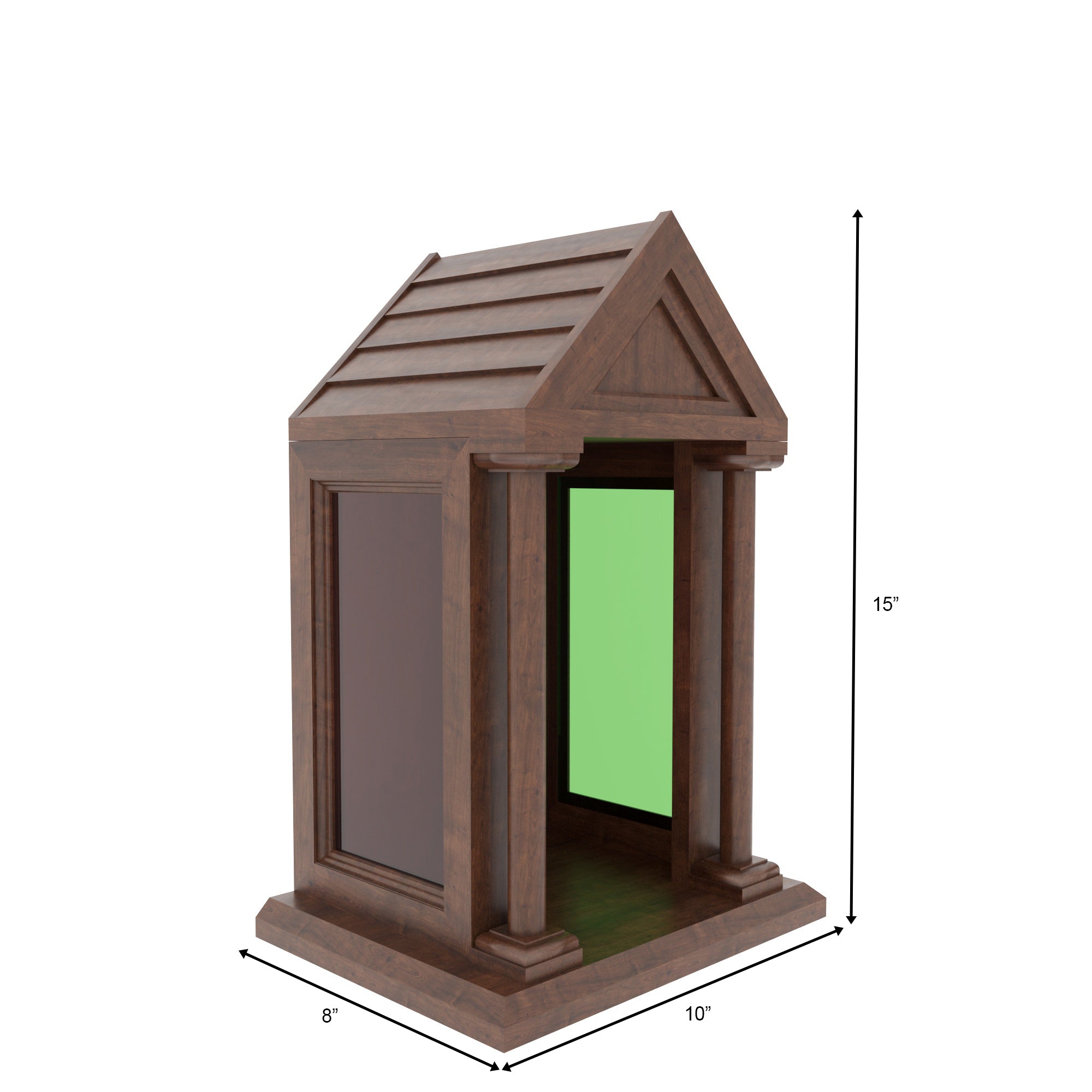 Wooden Tabletop Altar with Enclosed Panel Design Altar