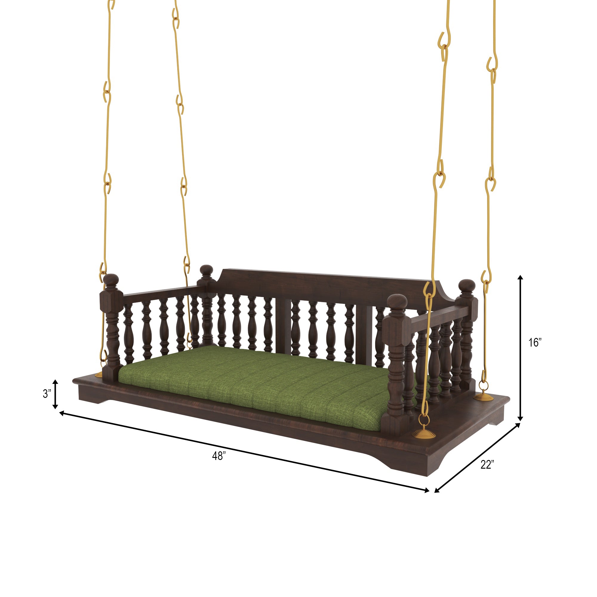 Heritage Baluster Hanging Swing Swing