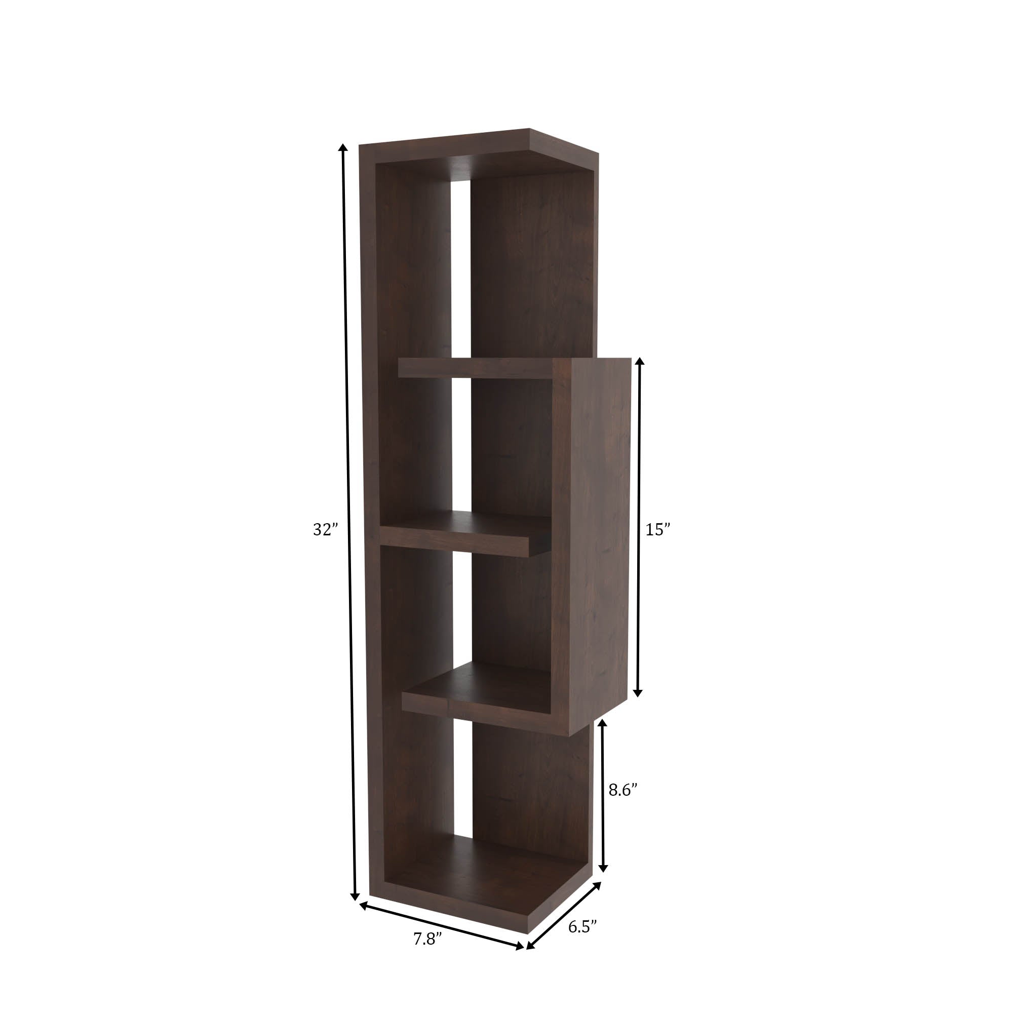 Modern Asymmetrical Wall Shelf Wall Rack