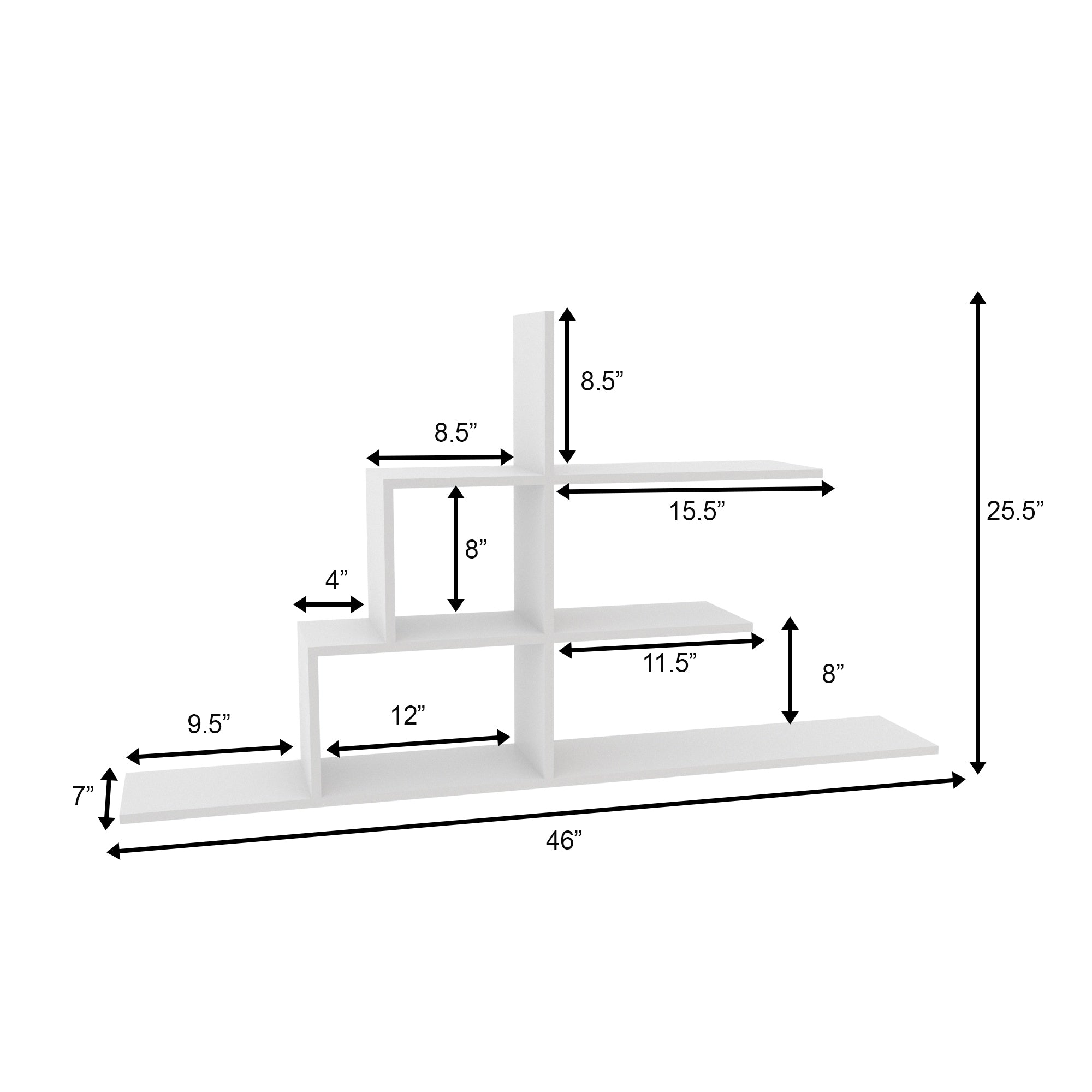 Cascading Ladder Wall Shelf - Modern Tiered Display Rack Wall Rack