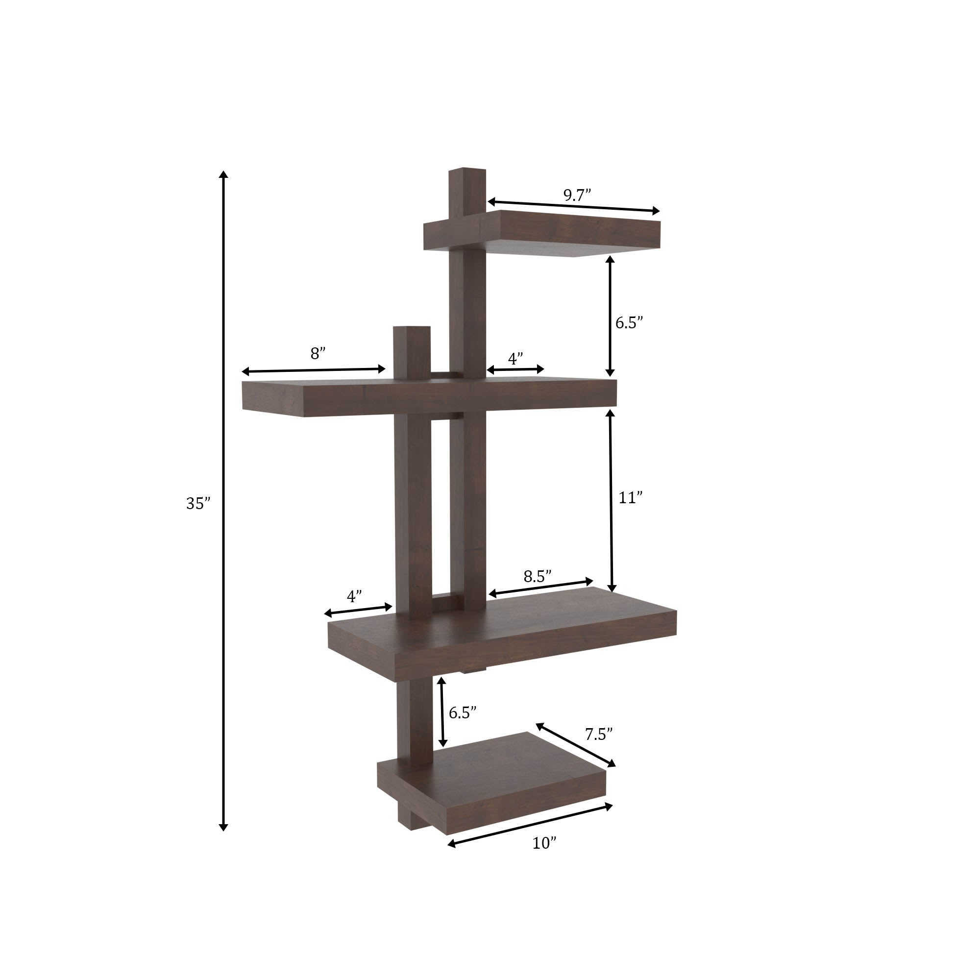 Modern Floating Wall Shelf Wall Rack