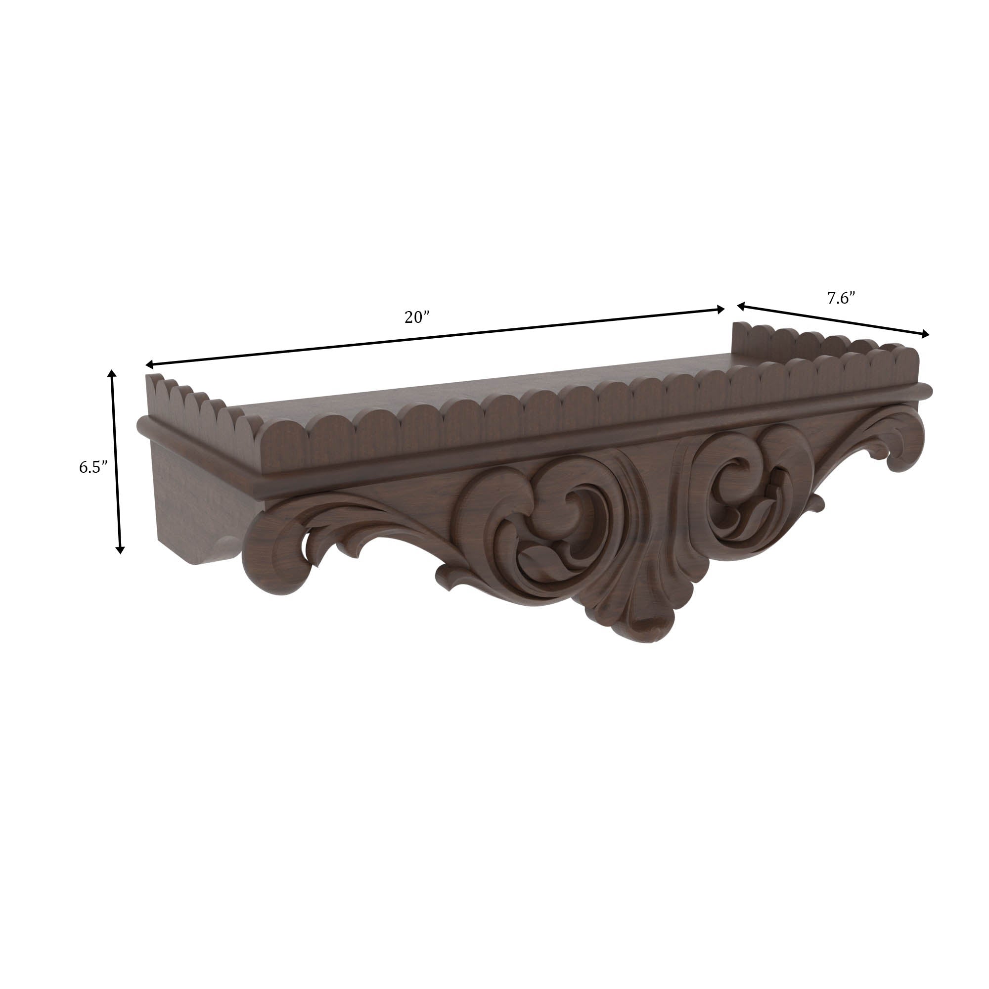 Baroque Scroll Wall Shelf Wall Rack