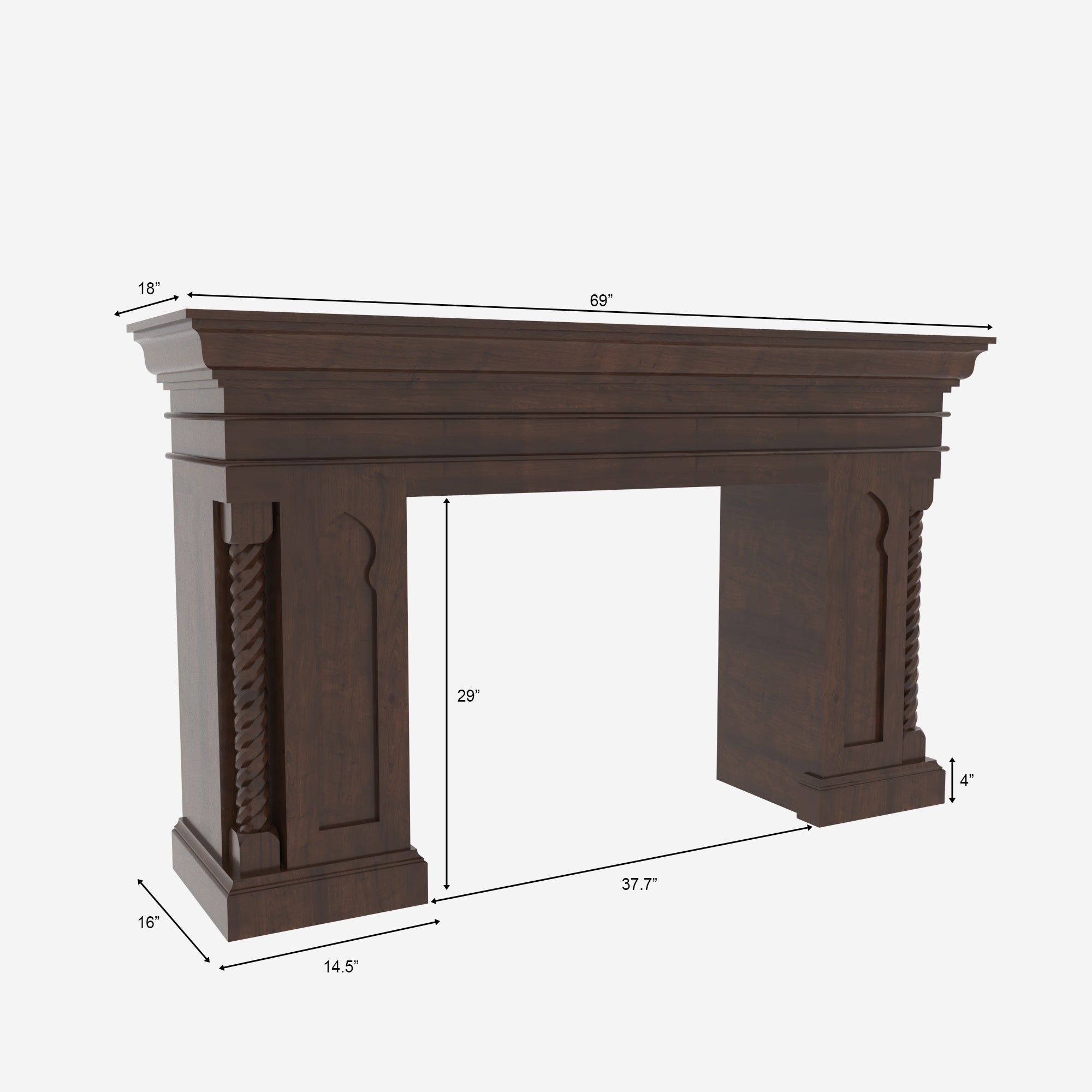 Classic Fireplace Mantel – Traditional Decorative Fireplace Frame with TV Stand Tv stand