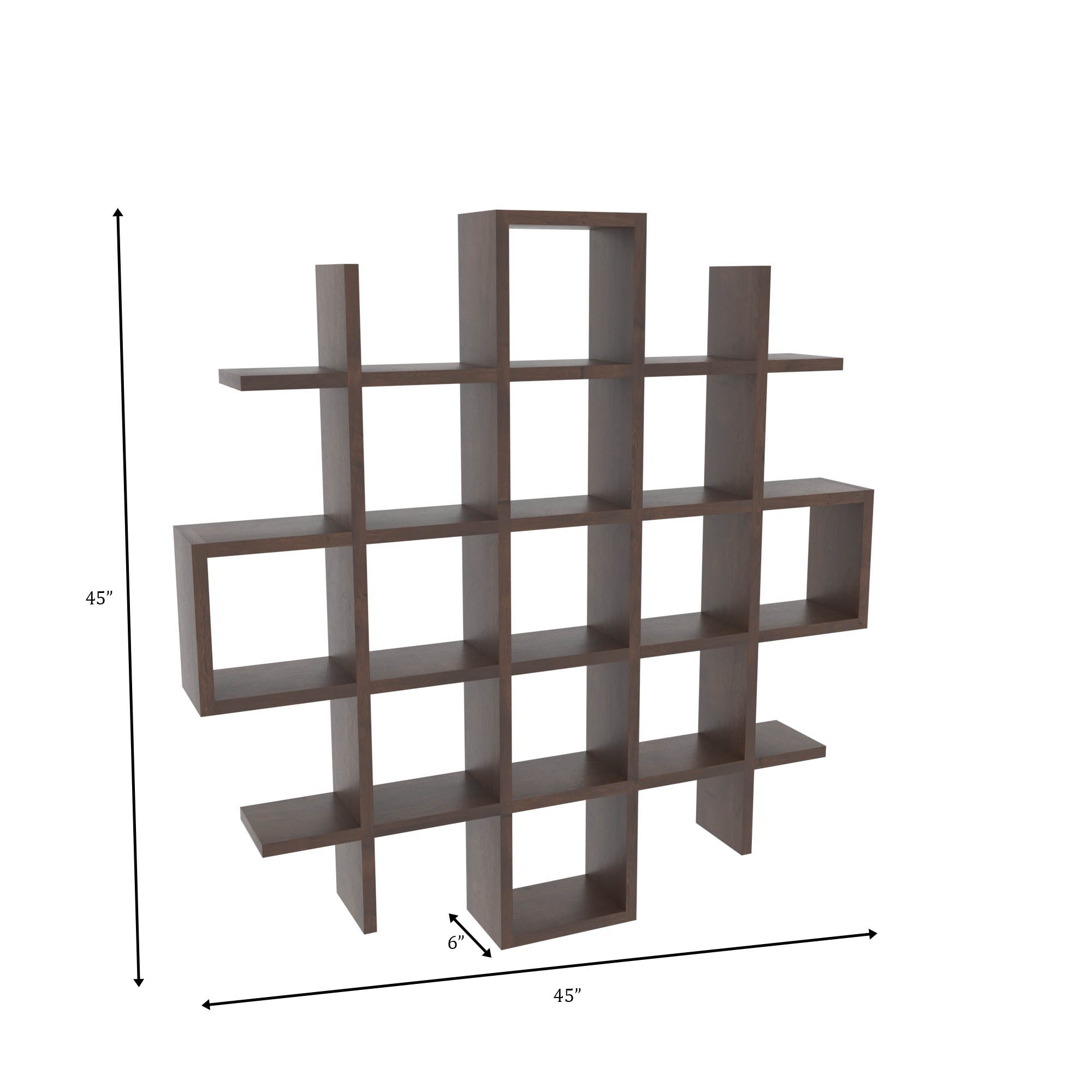 Contemporary Grid Wall Shelf Wall Rack