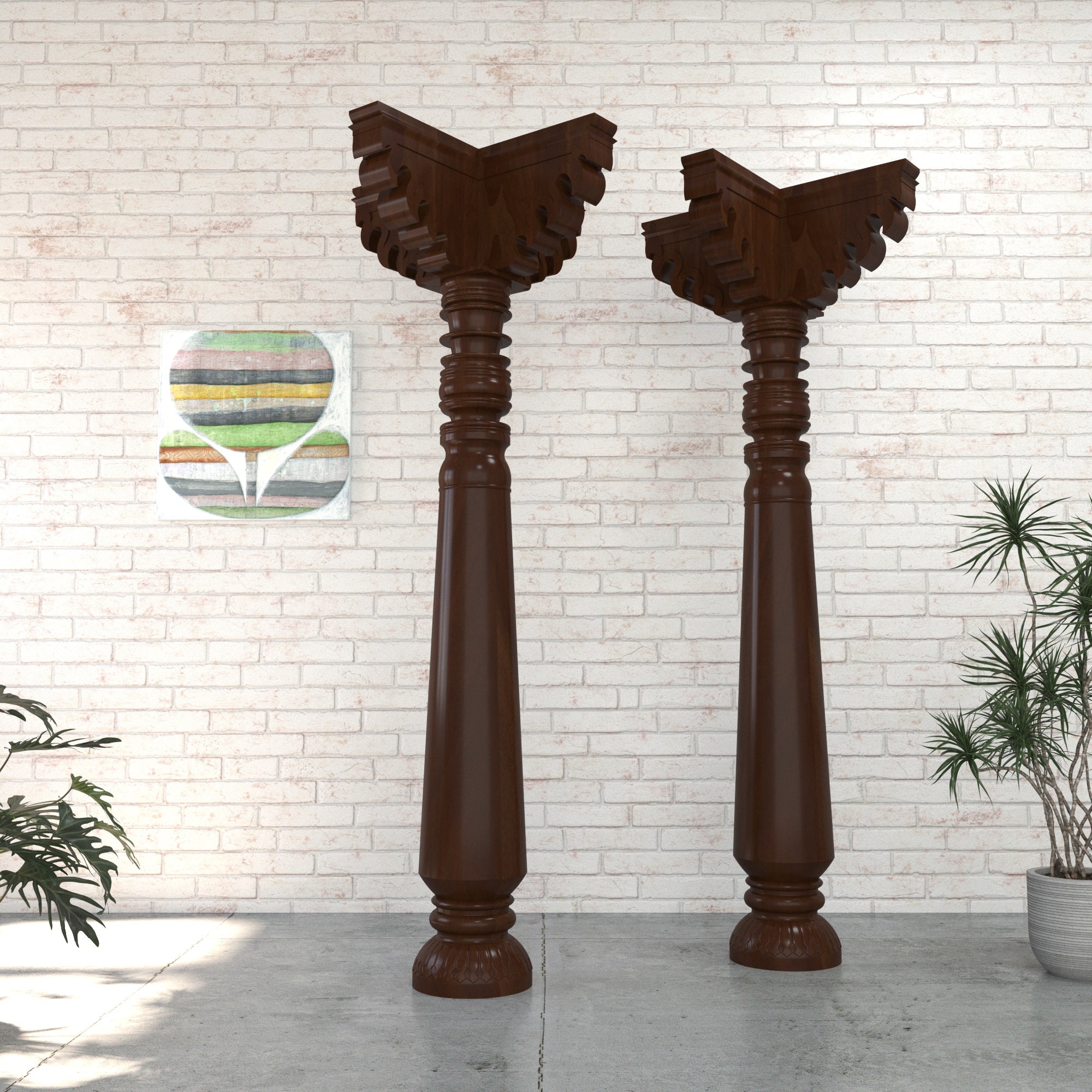 Handcrafted Heritage Pillar - Regal Indian Architecture Pillar
