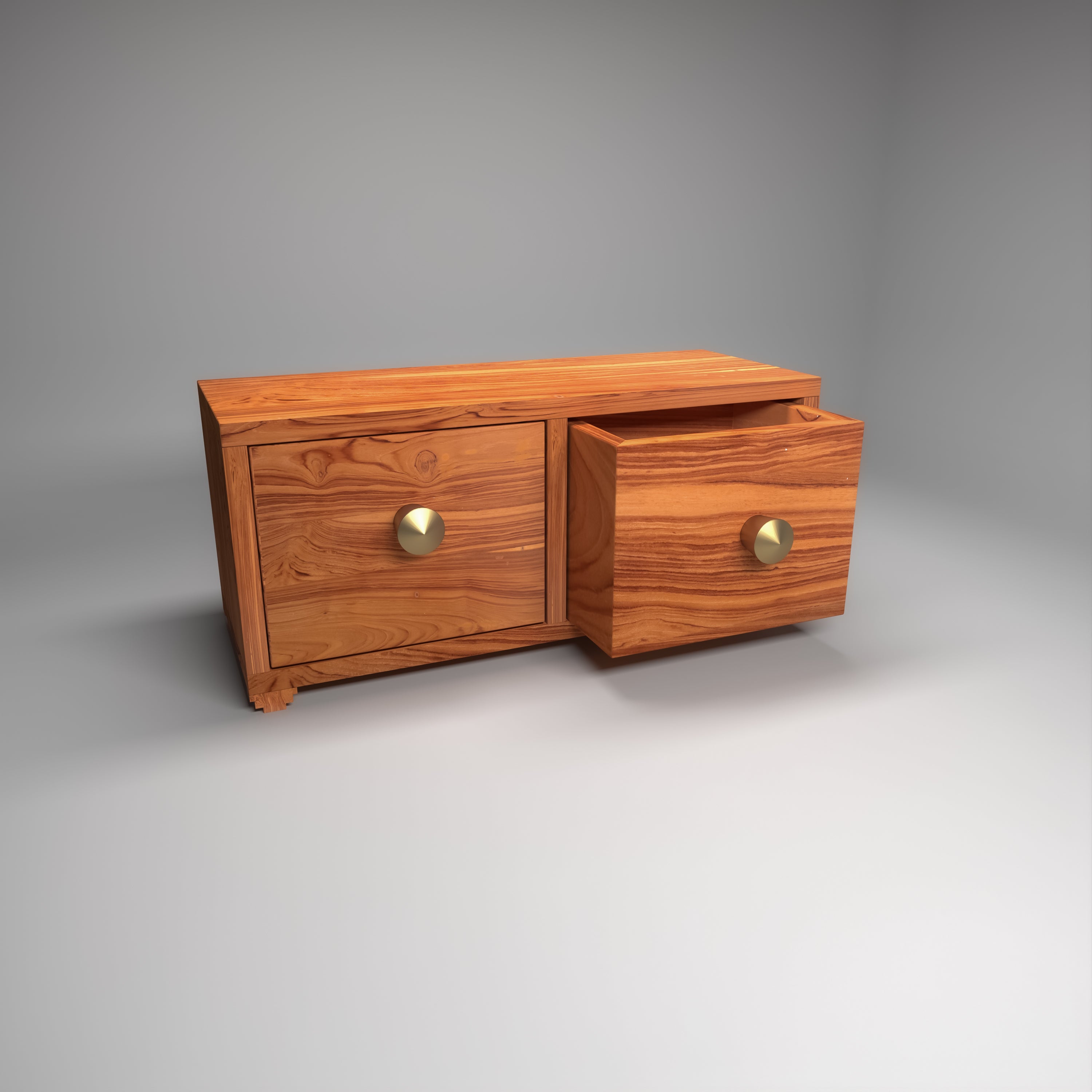 Double Drawer Long Top Classic Wooden Desk Organiser Desk Organizer
