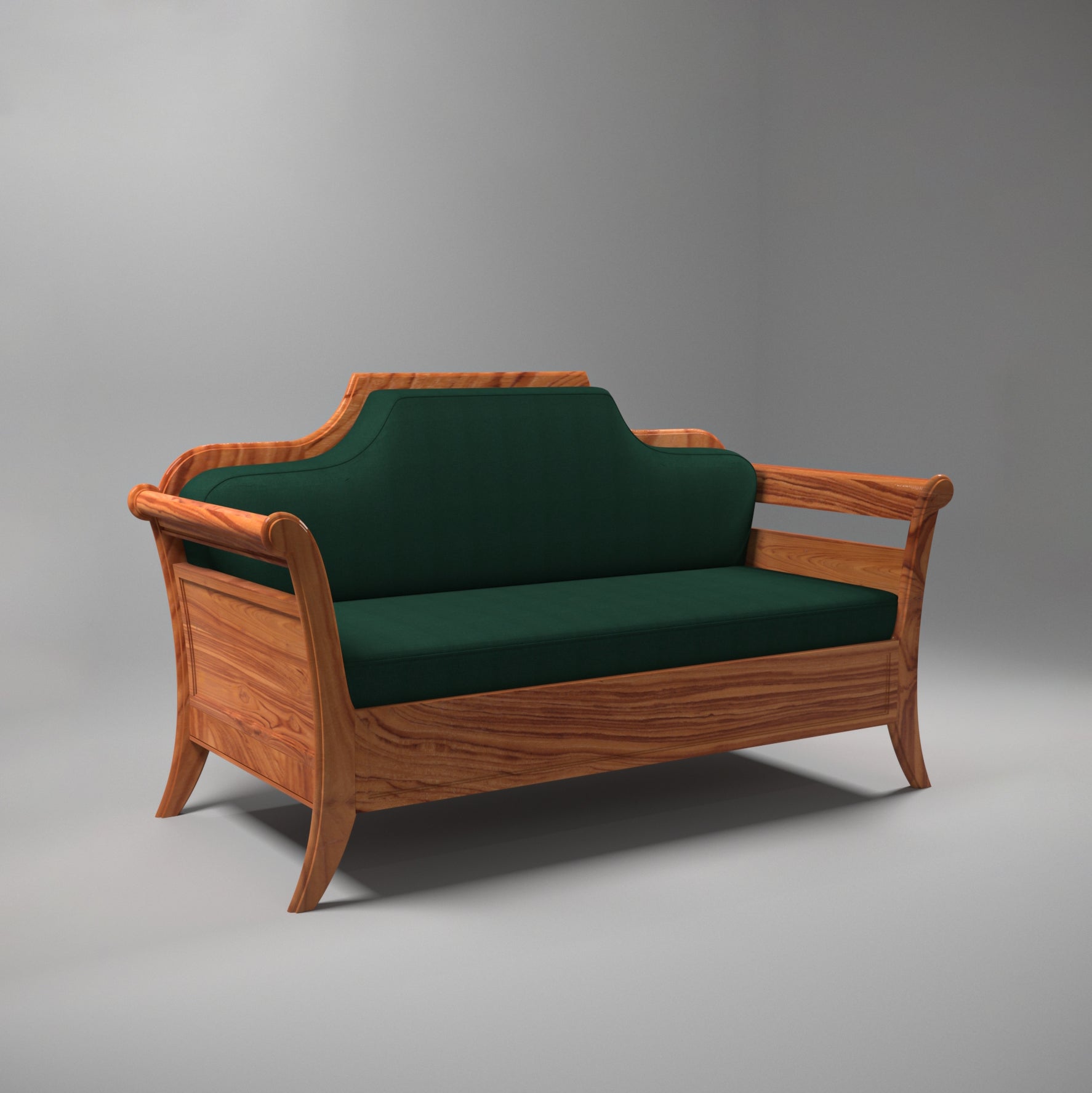 HighTable Solid teak natural polish 2 Seater Sofa Sofa