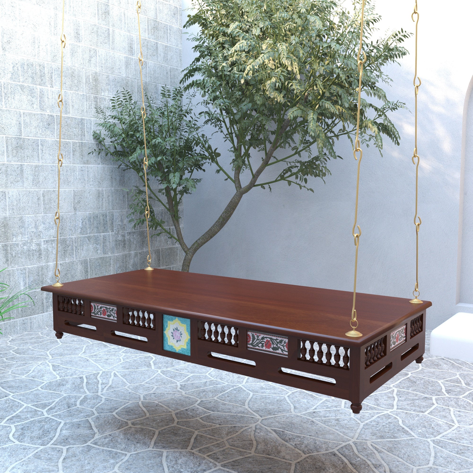 Palatial Jhula - Handcrafted Indian Swing Seat Swing