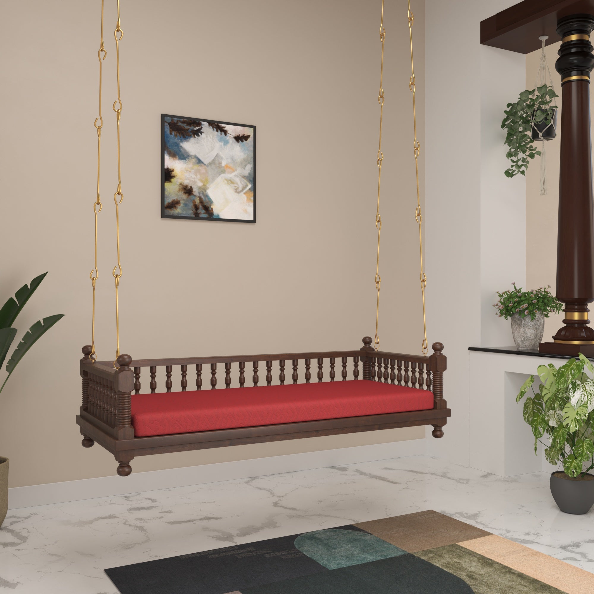 Grand Colonial Baluster Hanging Swing Swing