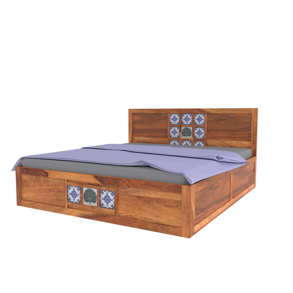 Handcrafted Majesty tile King size storage Bed
