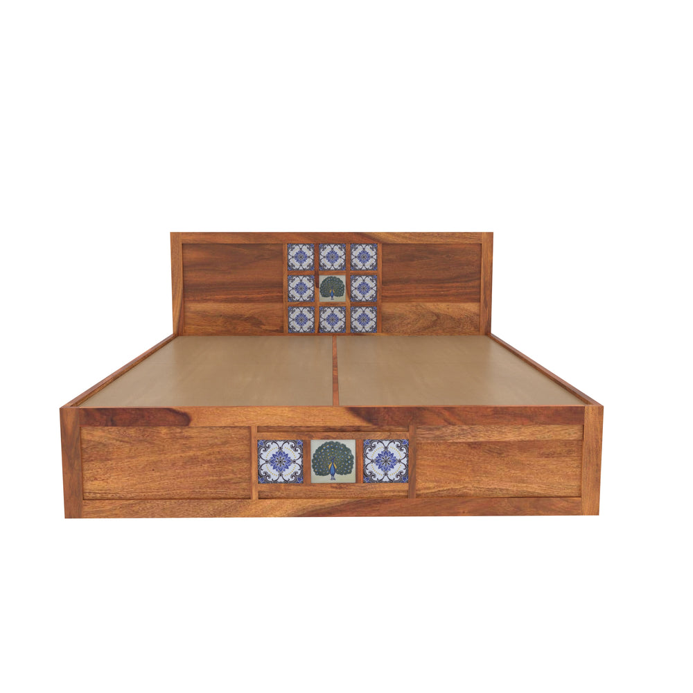 Handcrafted Majesty tile King size storage Bed