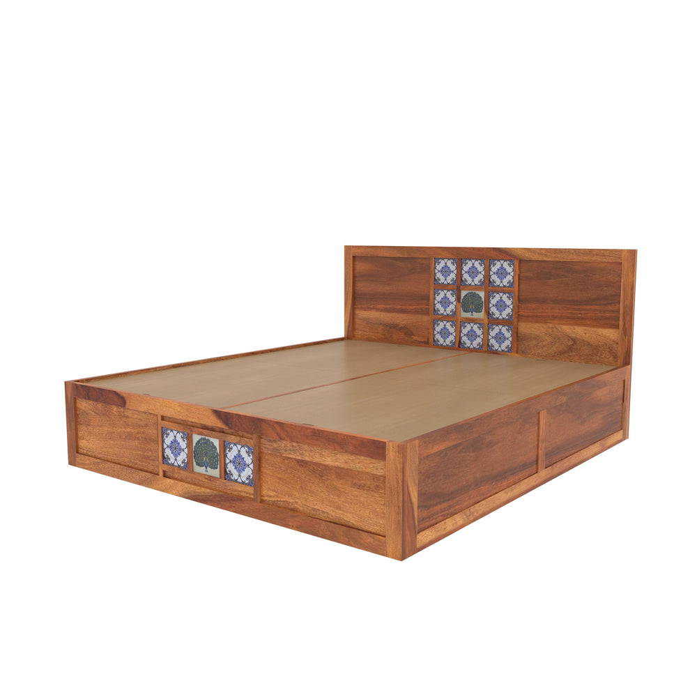 Handcrafted Majesty tile King size storage Bed