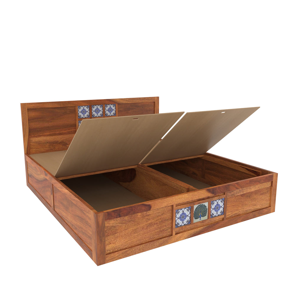 Handcrafted Majesty tile King size storage Bed