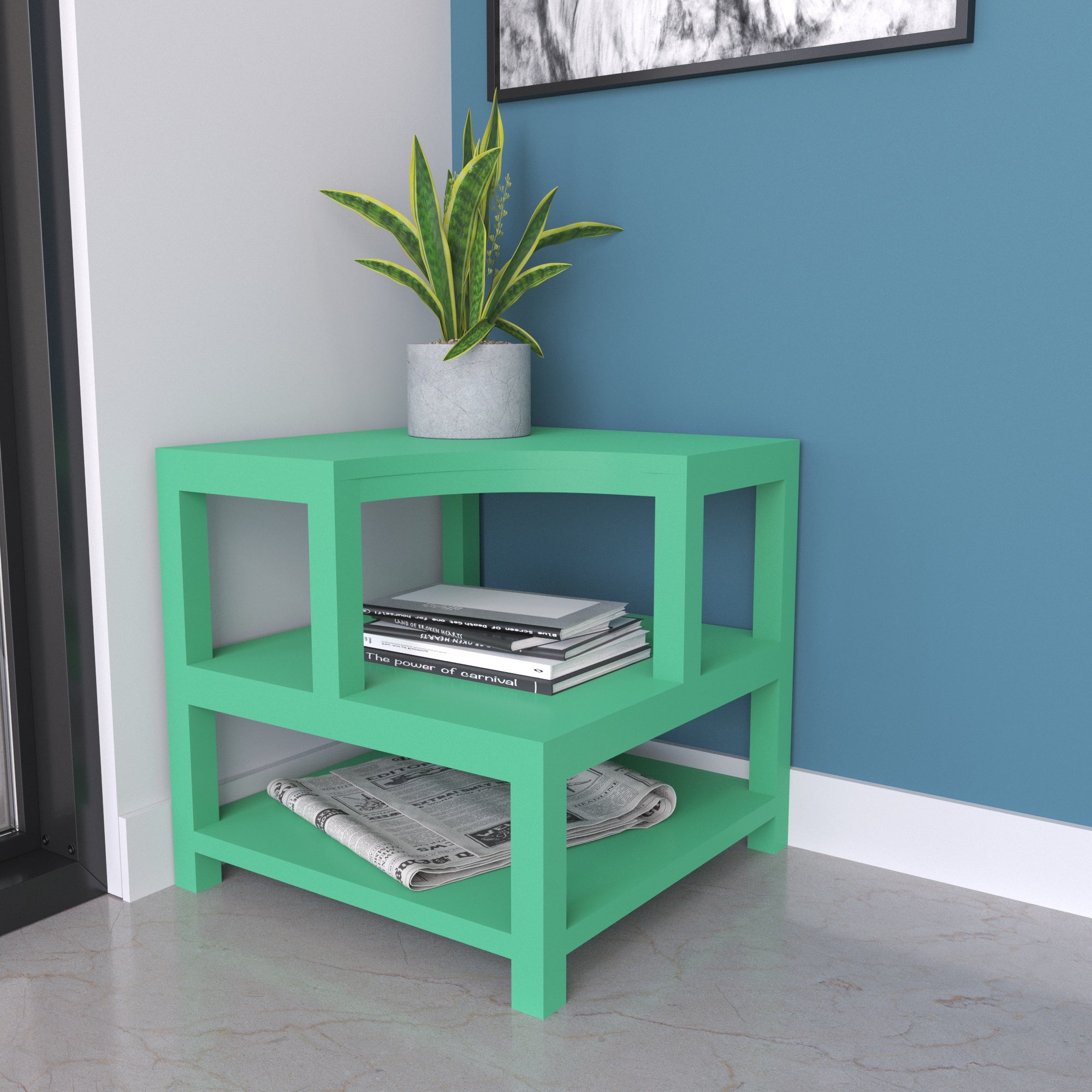 Elegant Accent Table - Handcrafted Indian Design Rack