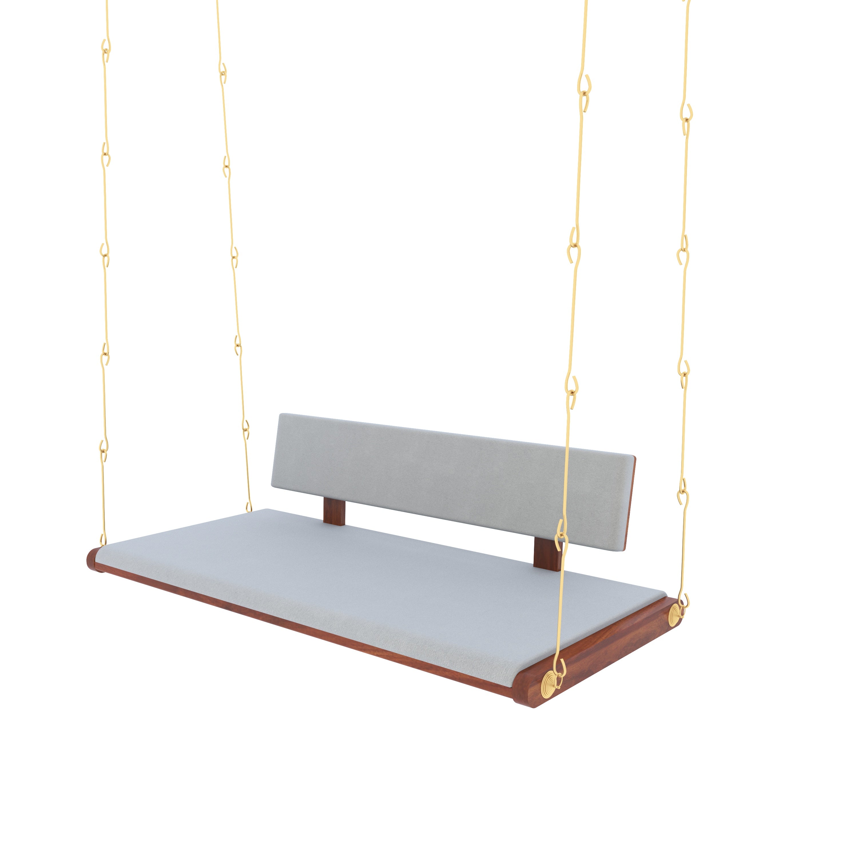 Modern Minimalist Indoor Swing with Cushioned Seating Swing
