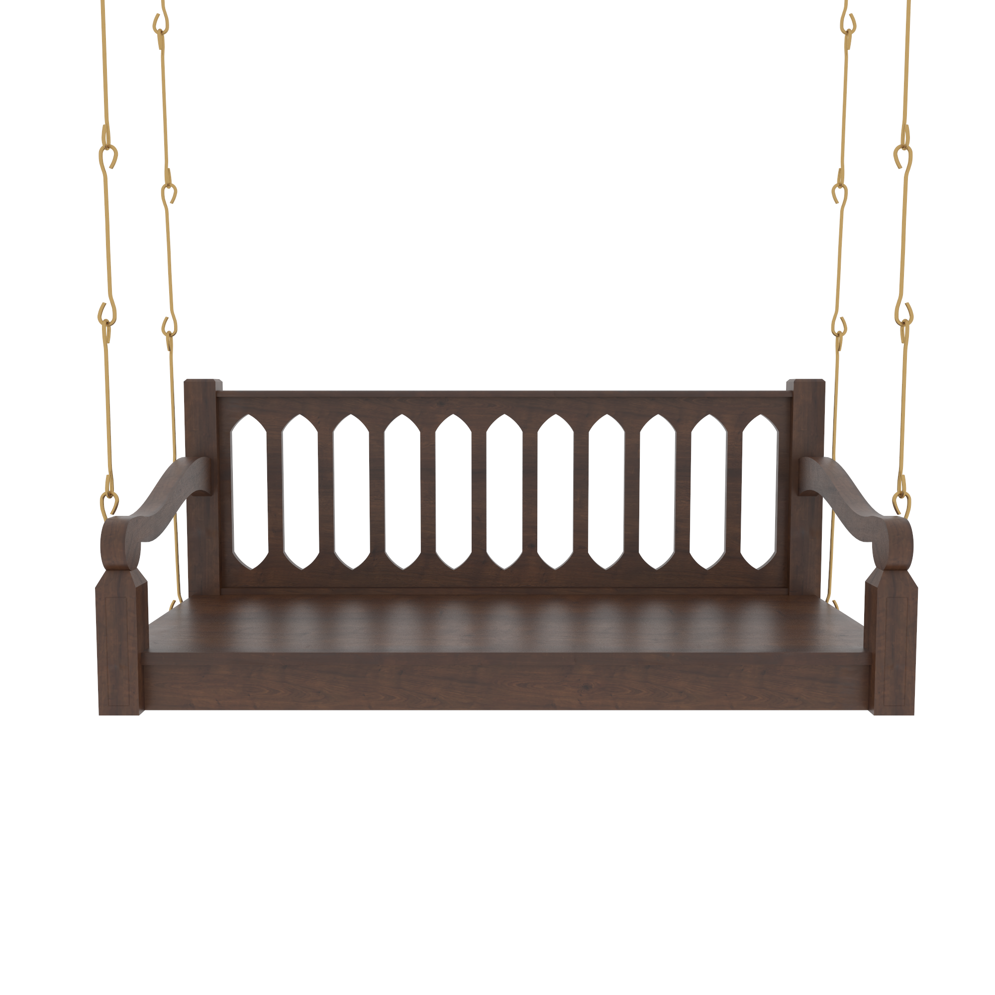 Classic Heritage Porch Swing with Curved Armrests Swing