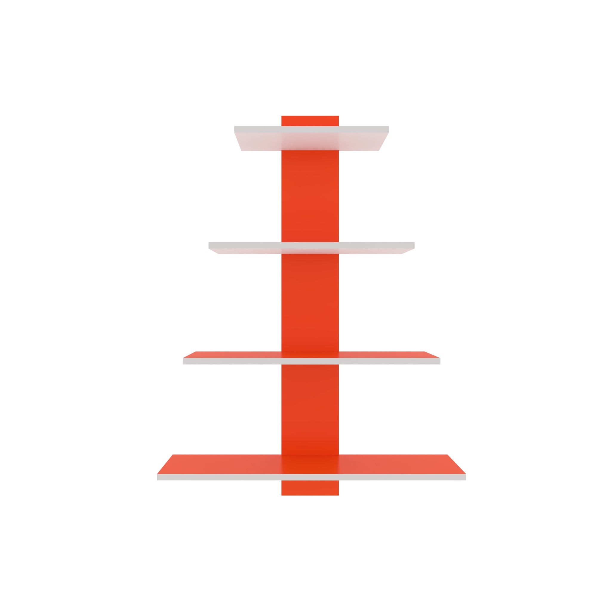 Vertical Tower Wall Shelf - Two-Tone Floating Display Rack Wall Rack