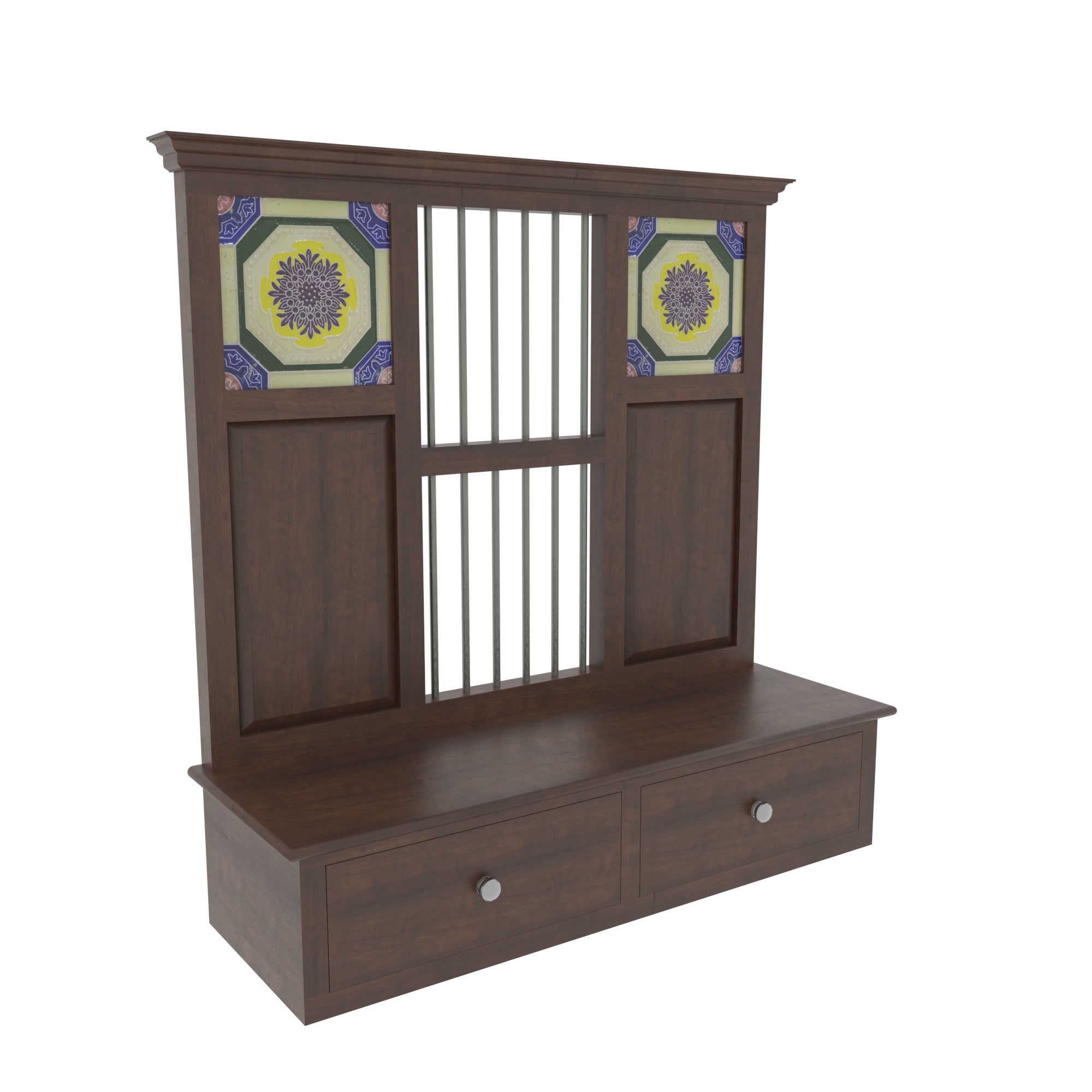 Traditional Panelled Wall Console Wall Rack